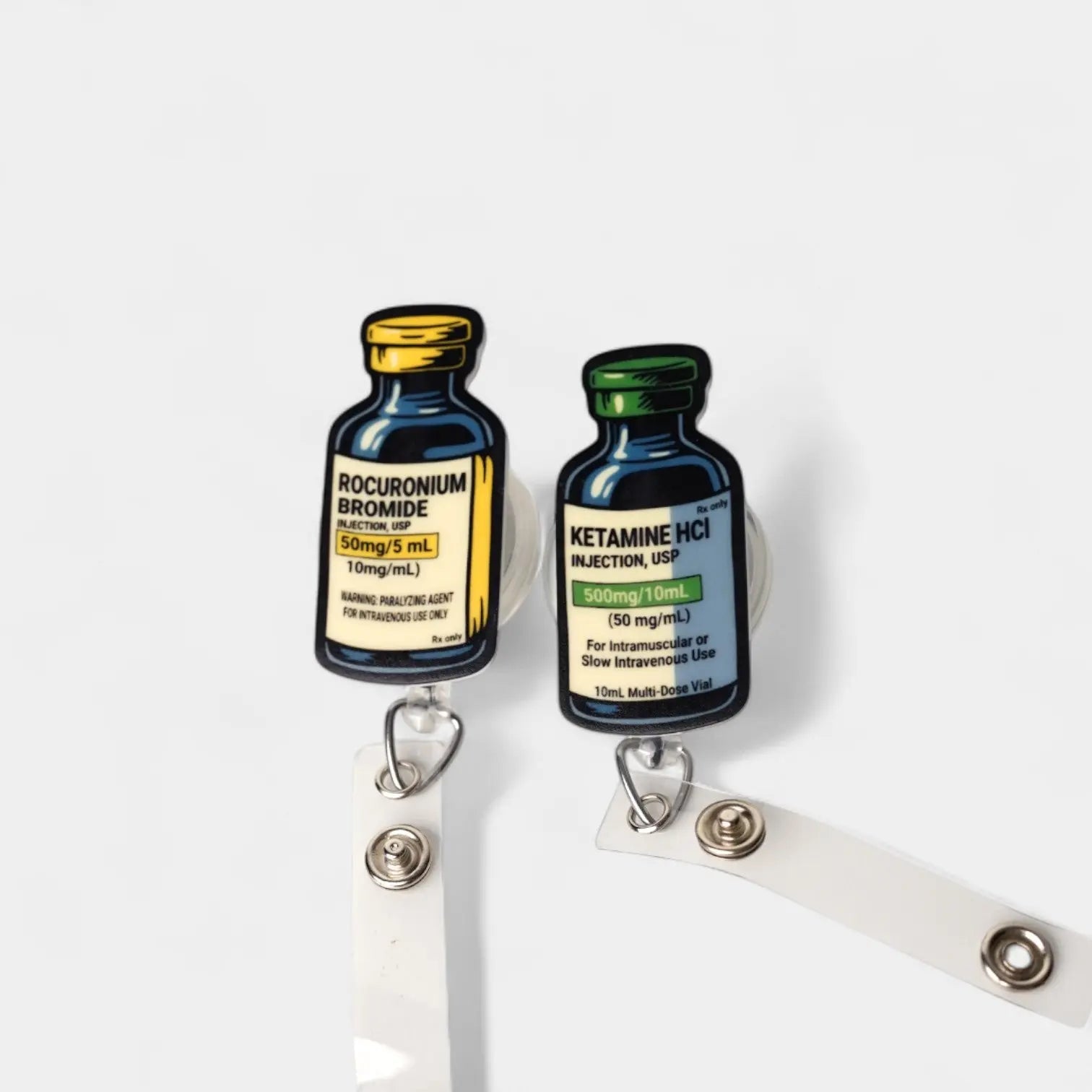 Ketamine and Roc Vials Partner Badge Reels - Rescue Candy