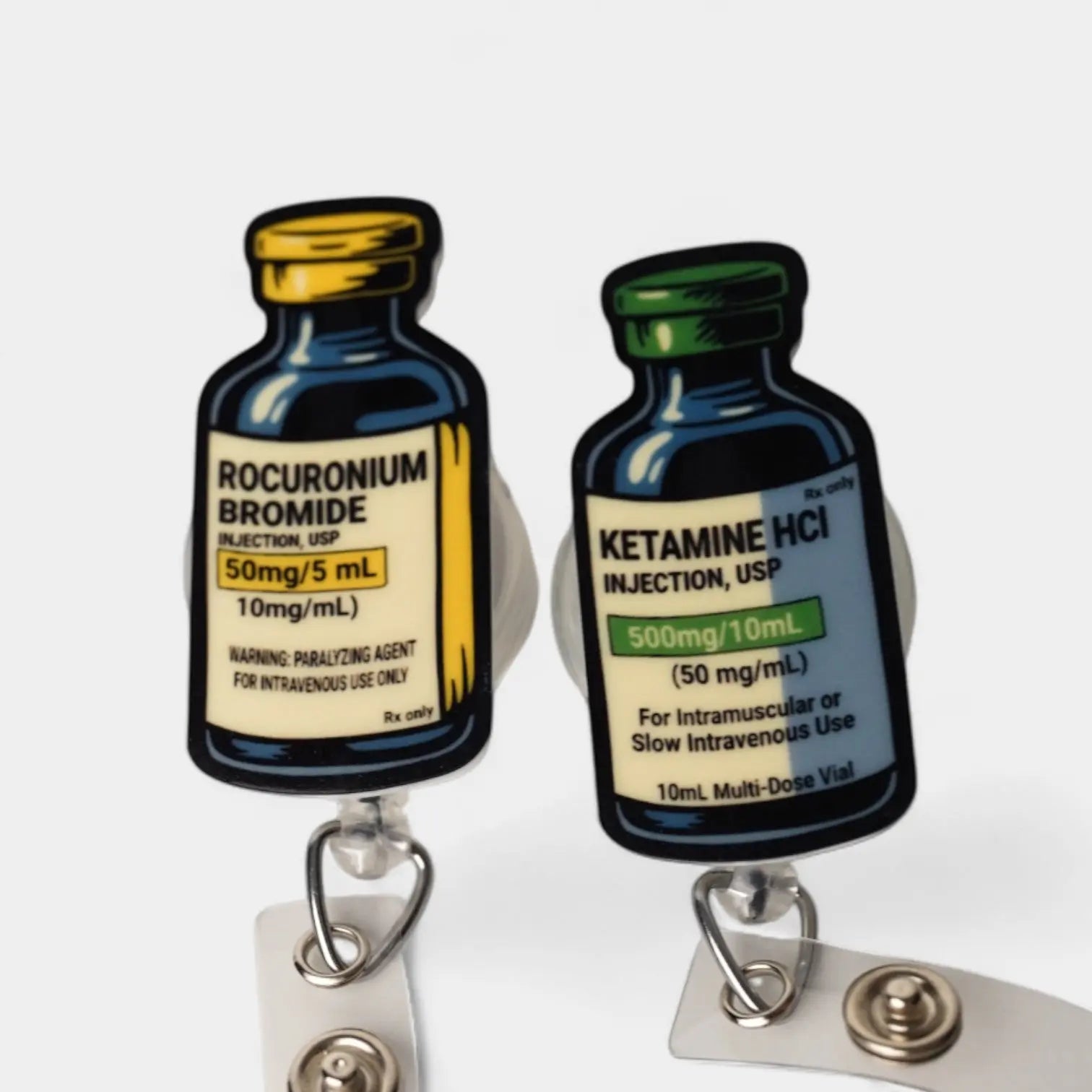 Ketamine and Roc Vials Partner Badge Reels - Rescue Candy