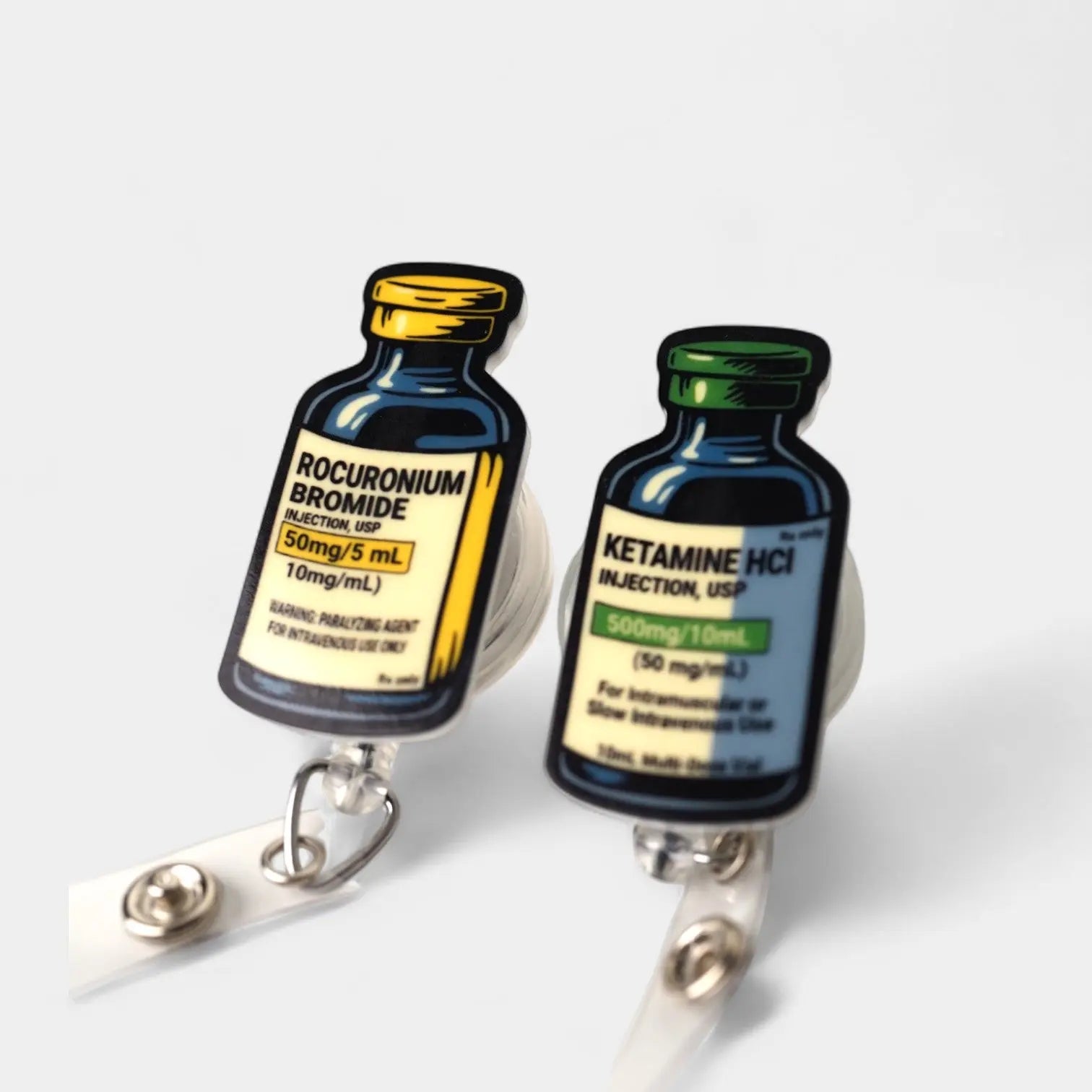 Ketamine and Roc Vials Partner Badge Reels - Rescue Candy