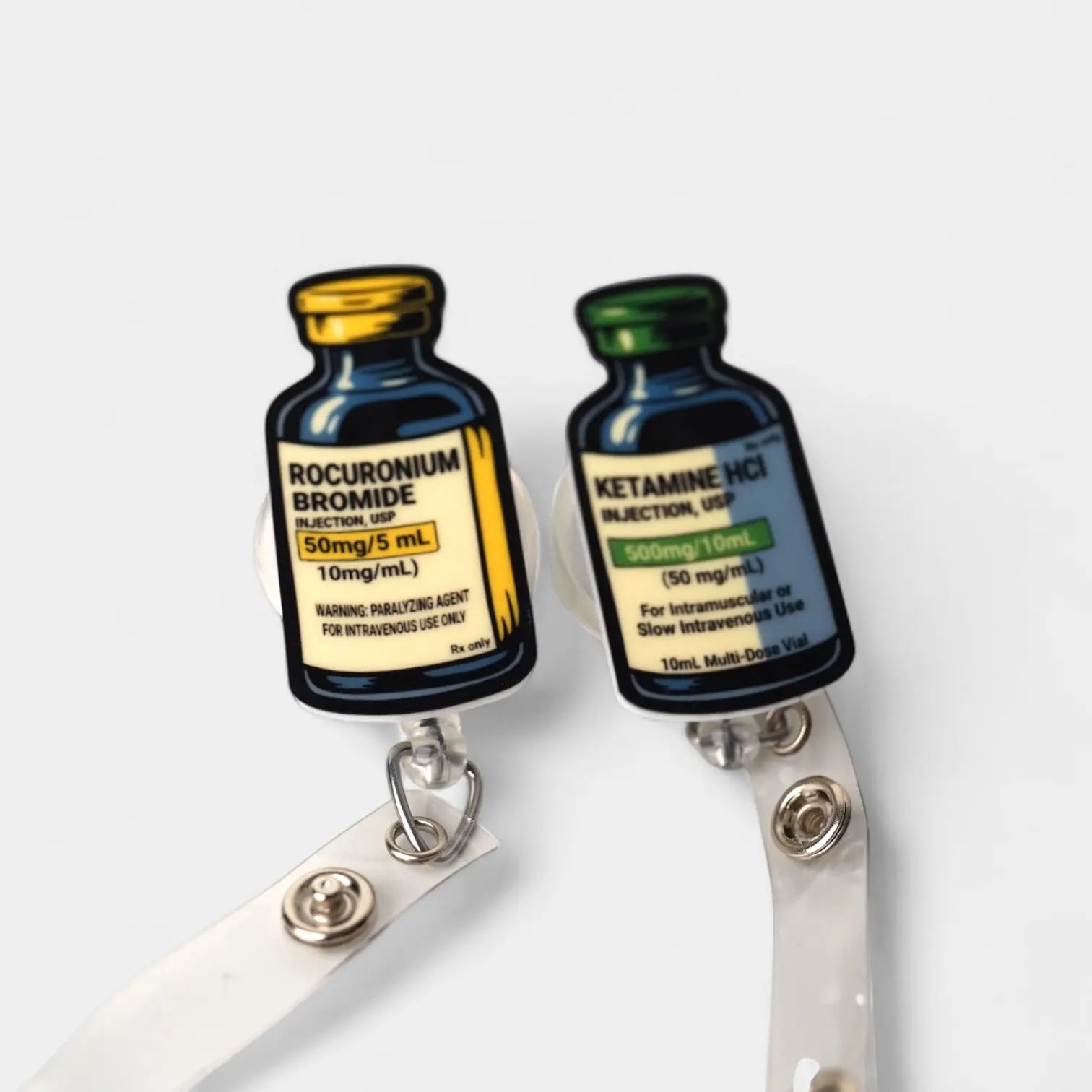 Ketamine and Roc Vials Partner Badge Reels - Rescue Candy