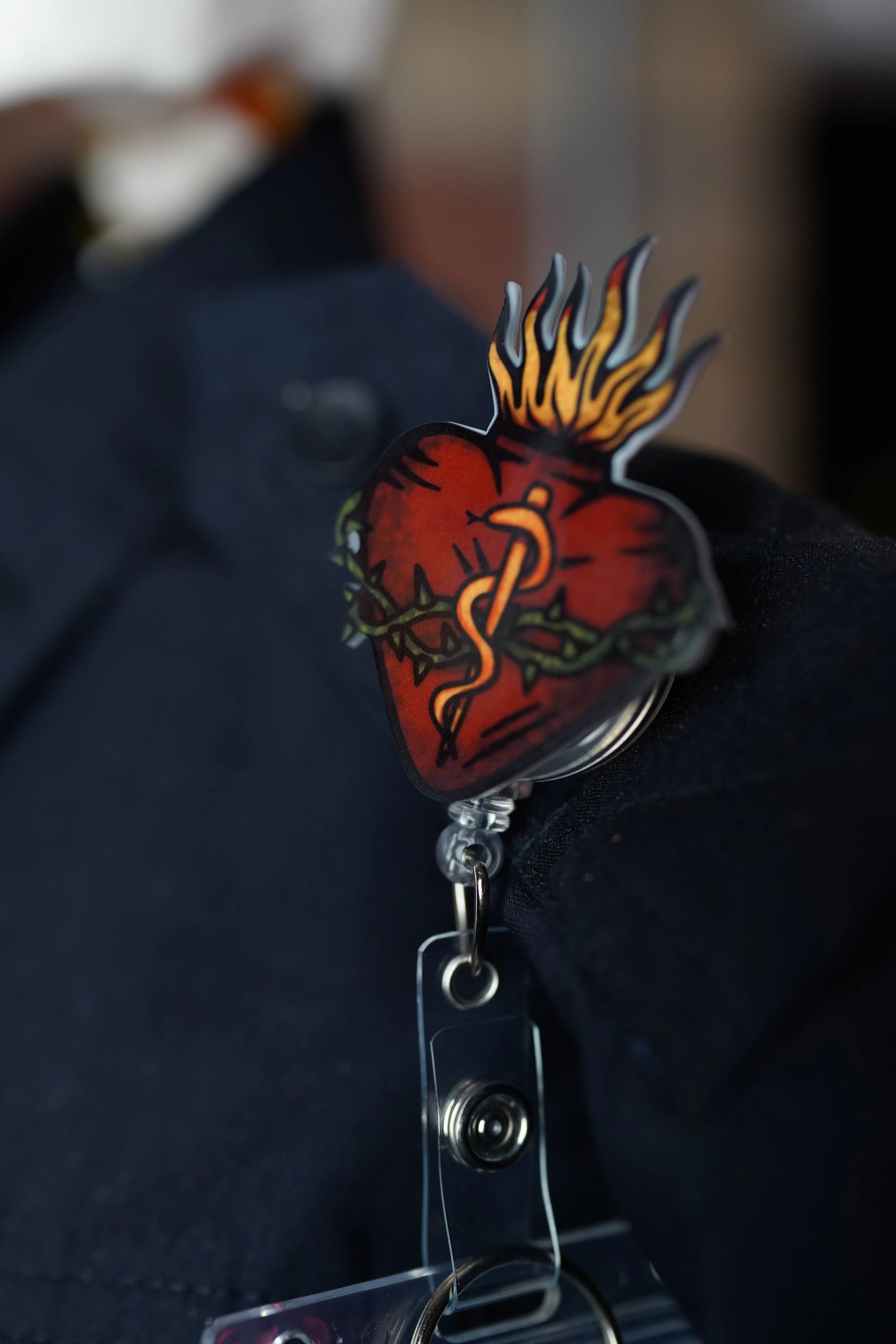 Sacred Heart Badge Reel - Rescue Candy