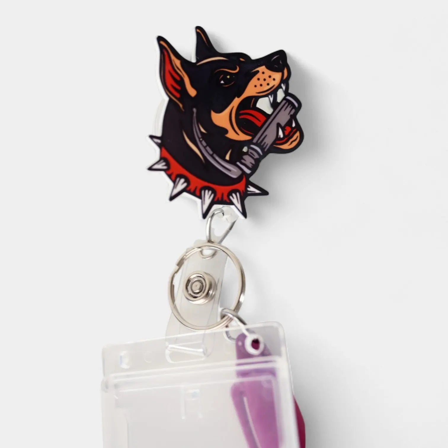 Doberman Badge Reel - Rescue Candy