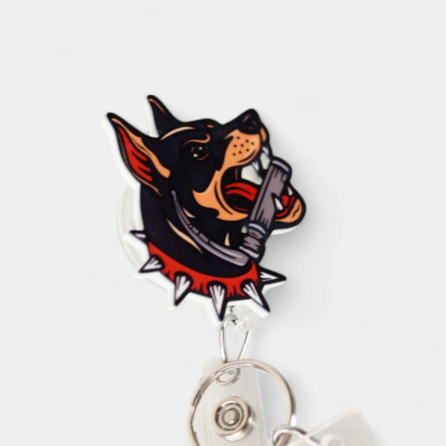 Doberman Badge Reel - Rescue Candy
