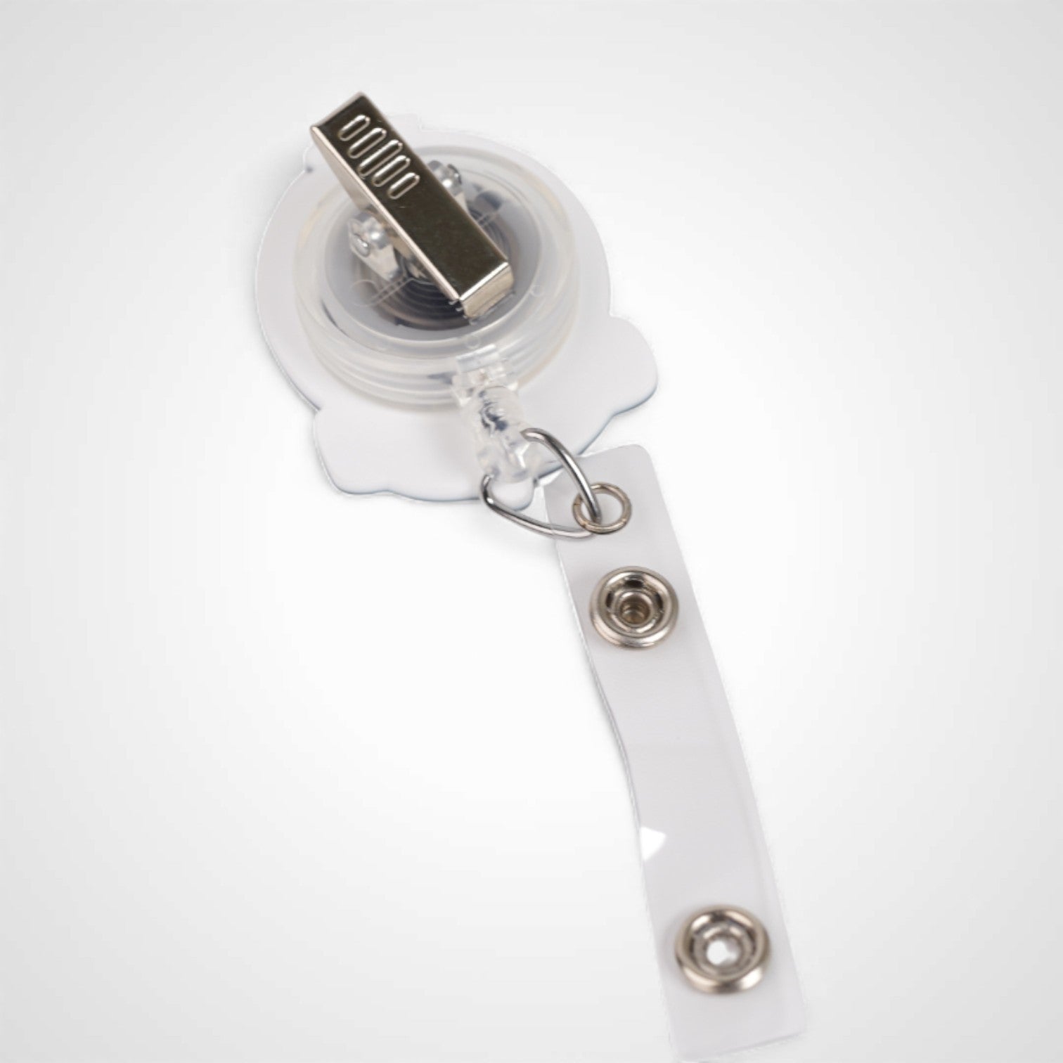 oxygen tree christmas tree badge reel design alligator clip for healthcare workers, nurses, respiratory therapist, EMT, paramedic back side