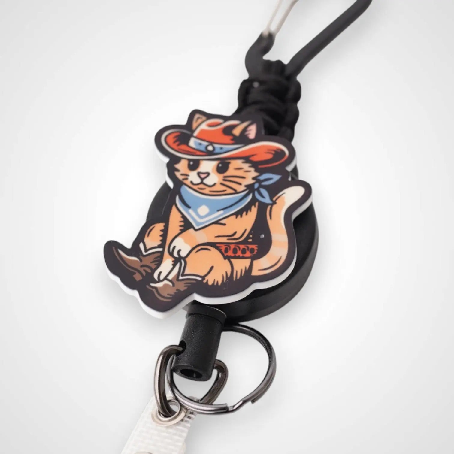 Cowboy Cat Badge Reel - Rescue Candy