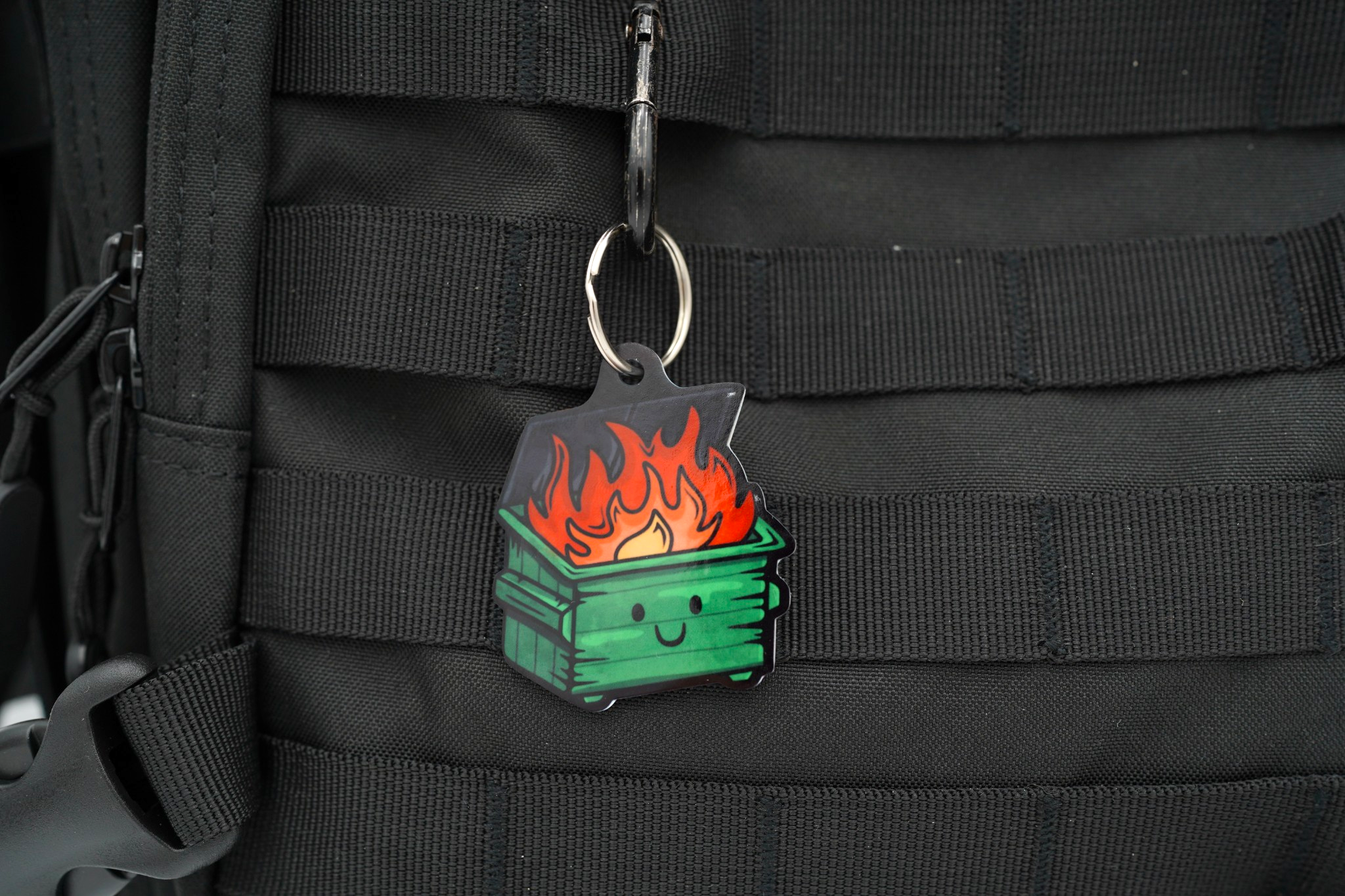 Dumpster Fire Keychain