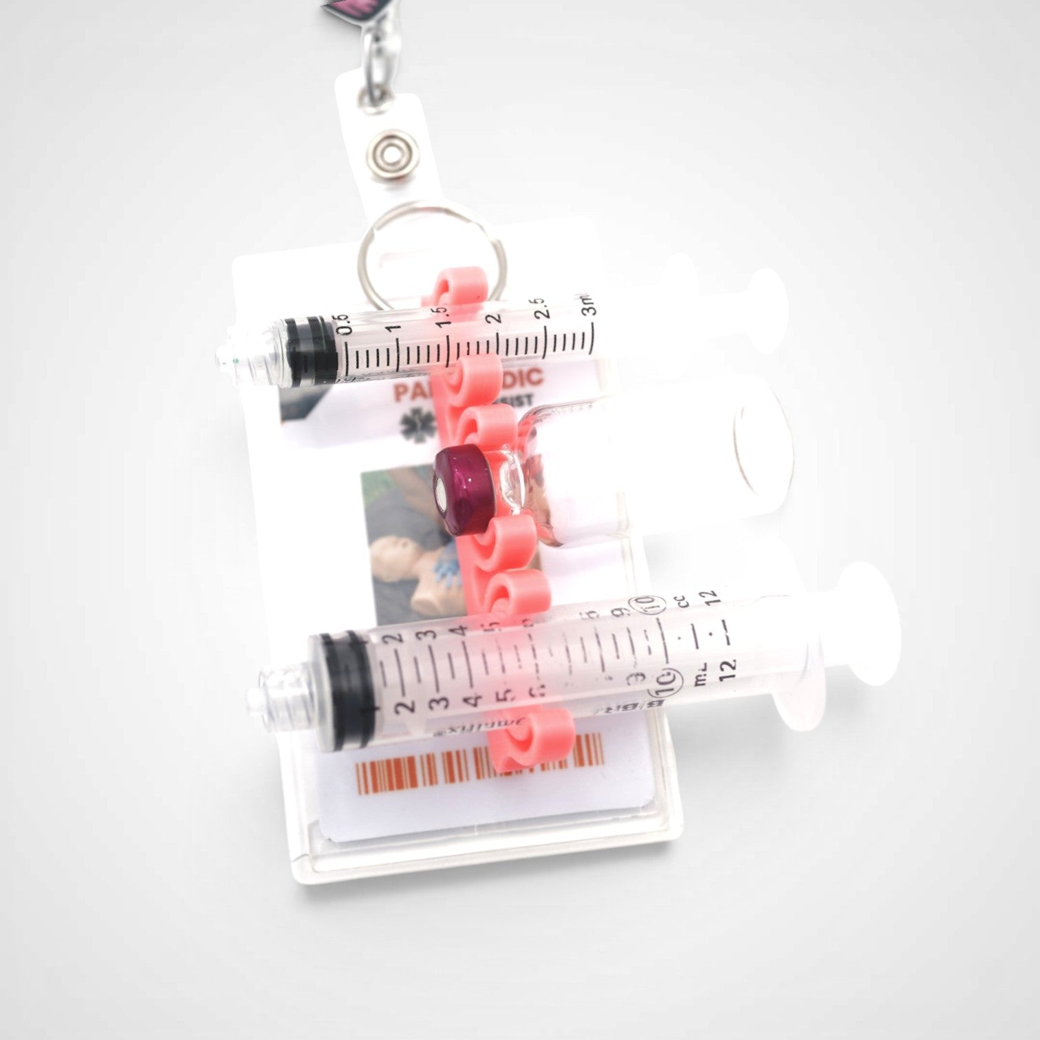 Pink Glow Orange Universal Syringe Barrel Holder