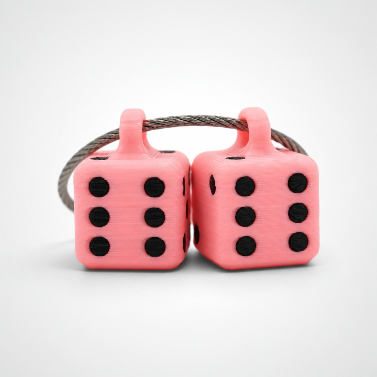 Glow Pink Dice Cap Clip 2-pack