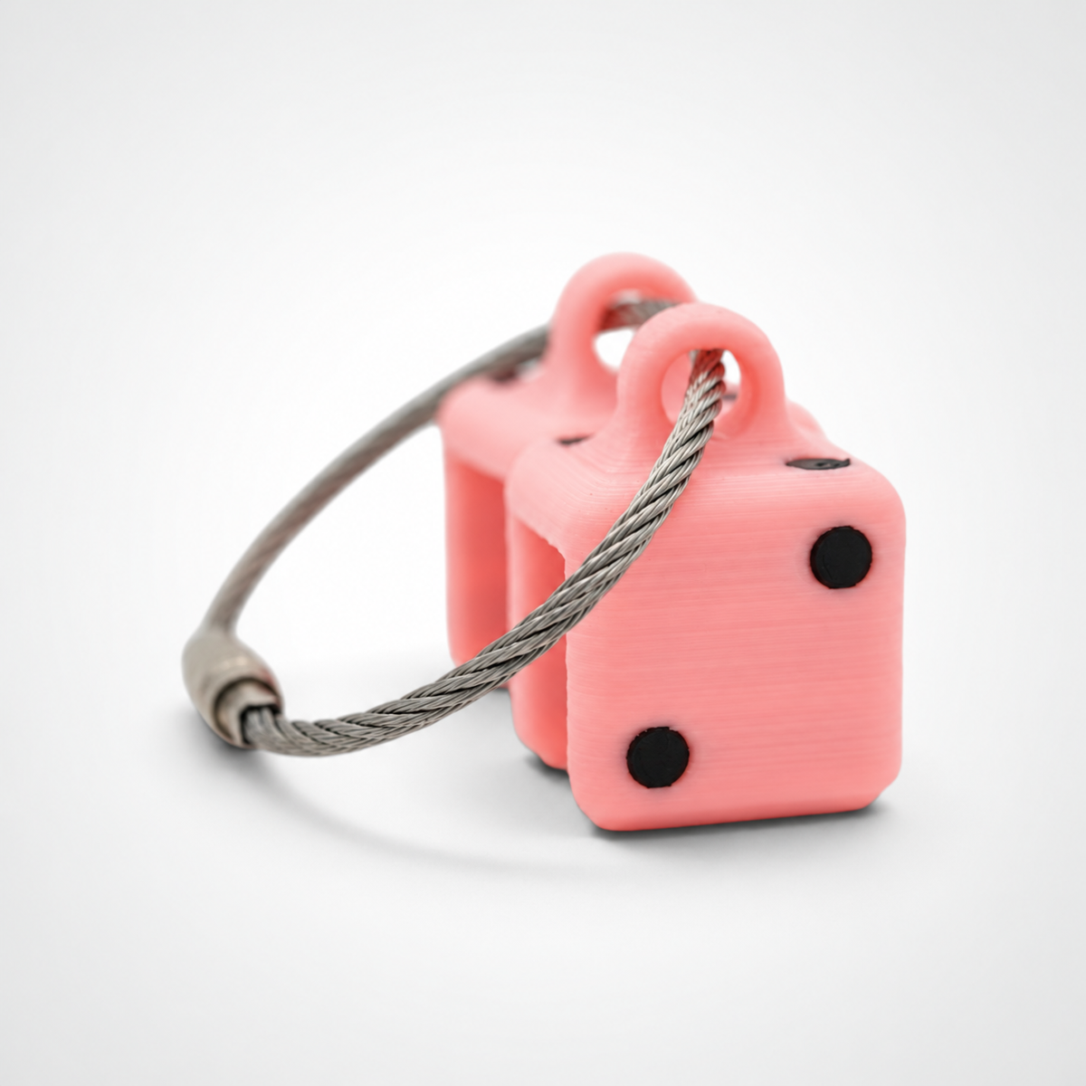 Glow Pink Dice Cap Clip 2-pack
