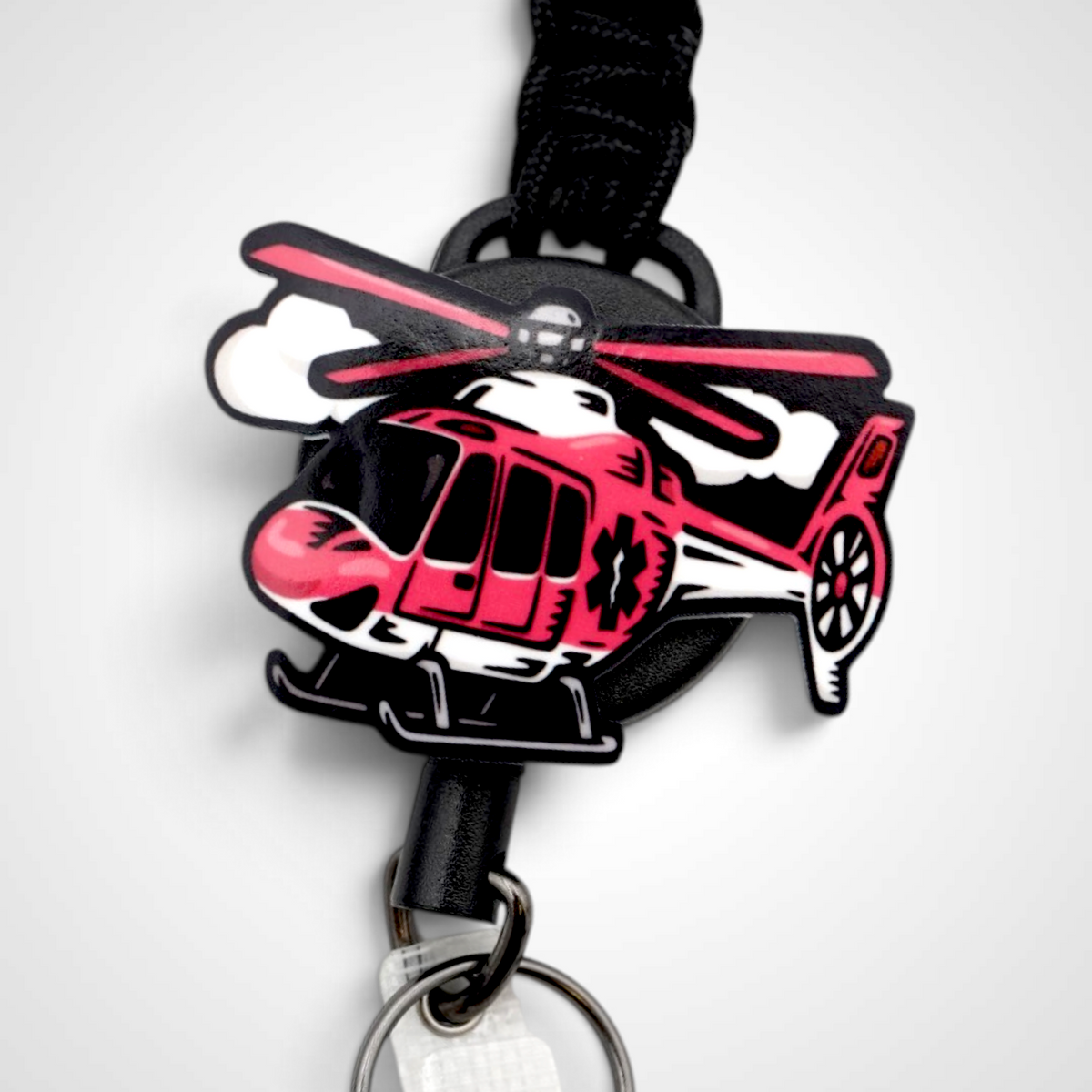 Pink Helicopter Badge Reel