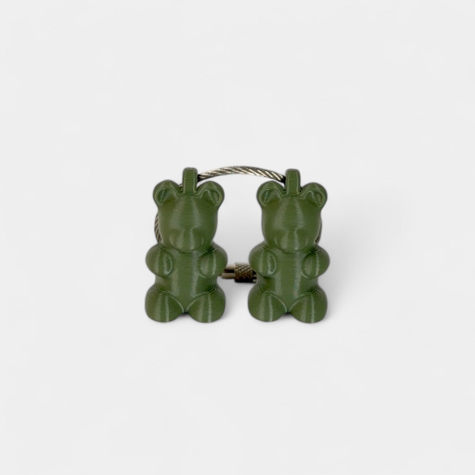 Army Green Gummy Bear Cap Clip 2-pack