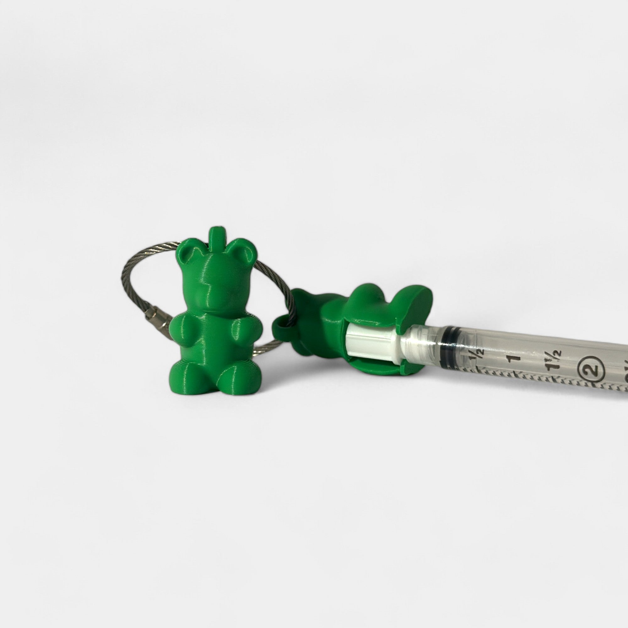 Green Gummy Bear Cap Clip 2-pack - RescueCandy