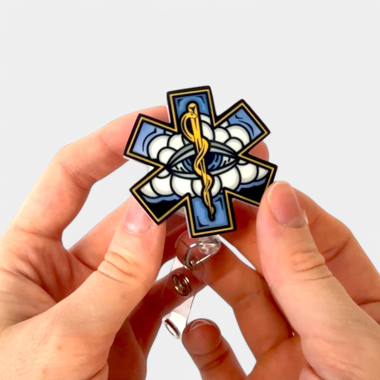 White Cloud Badge Reel