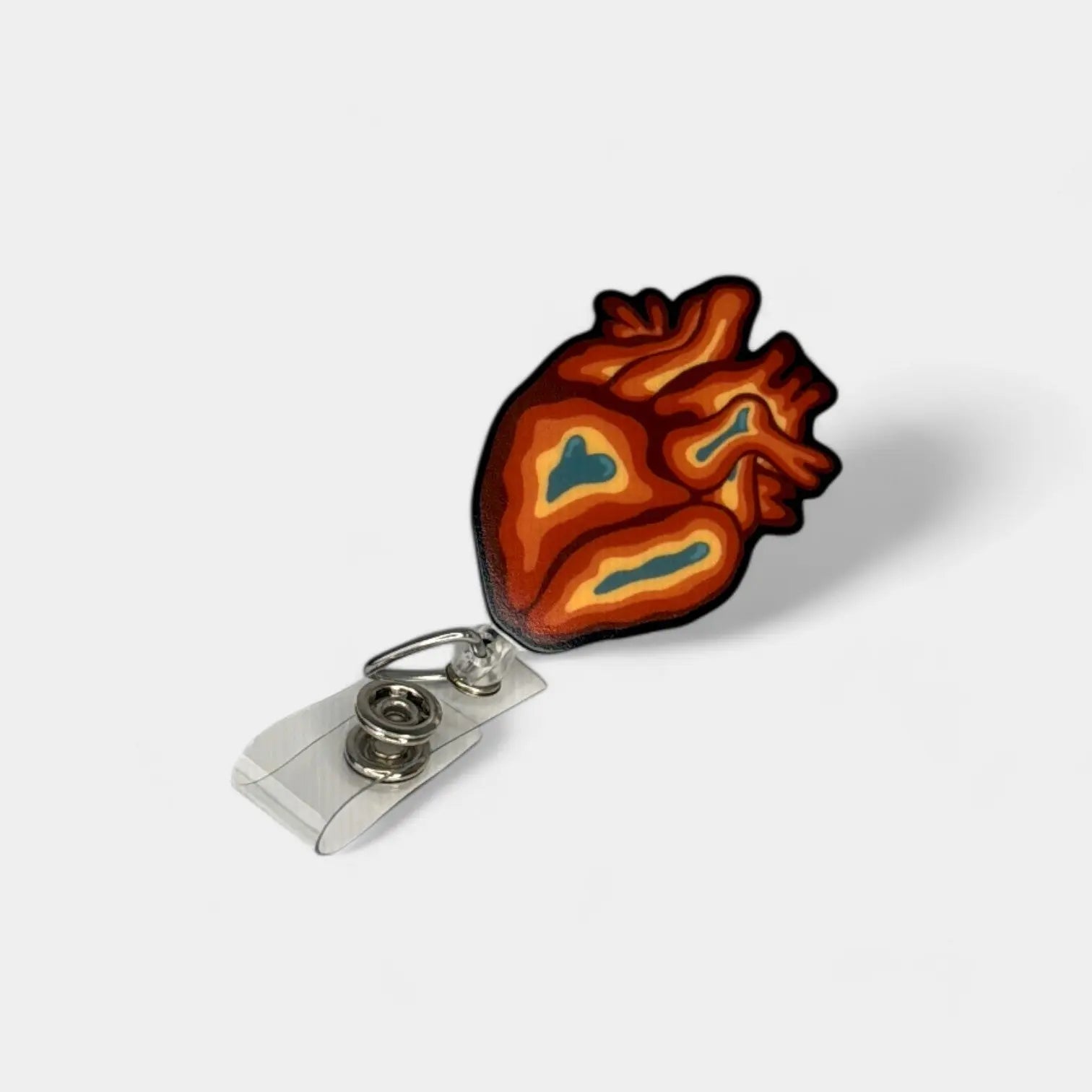 Trippy Heart Badge Reel - Rescue Candy