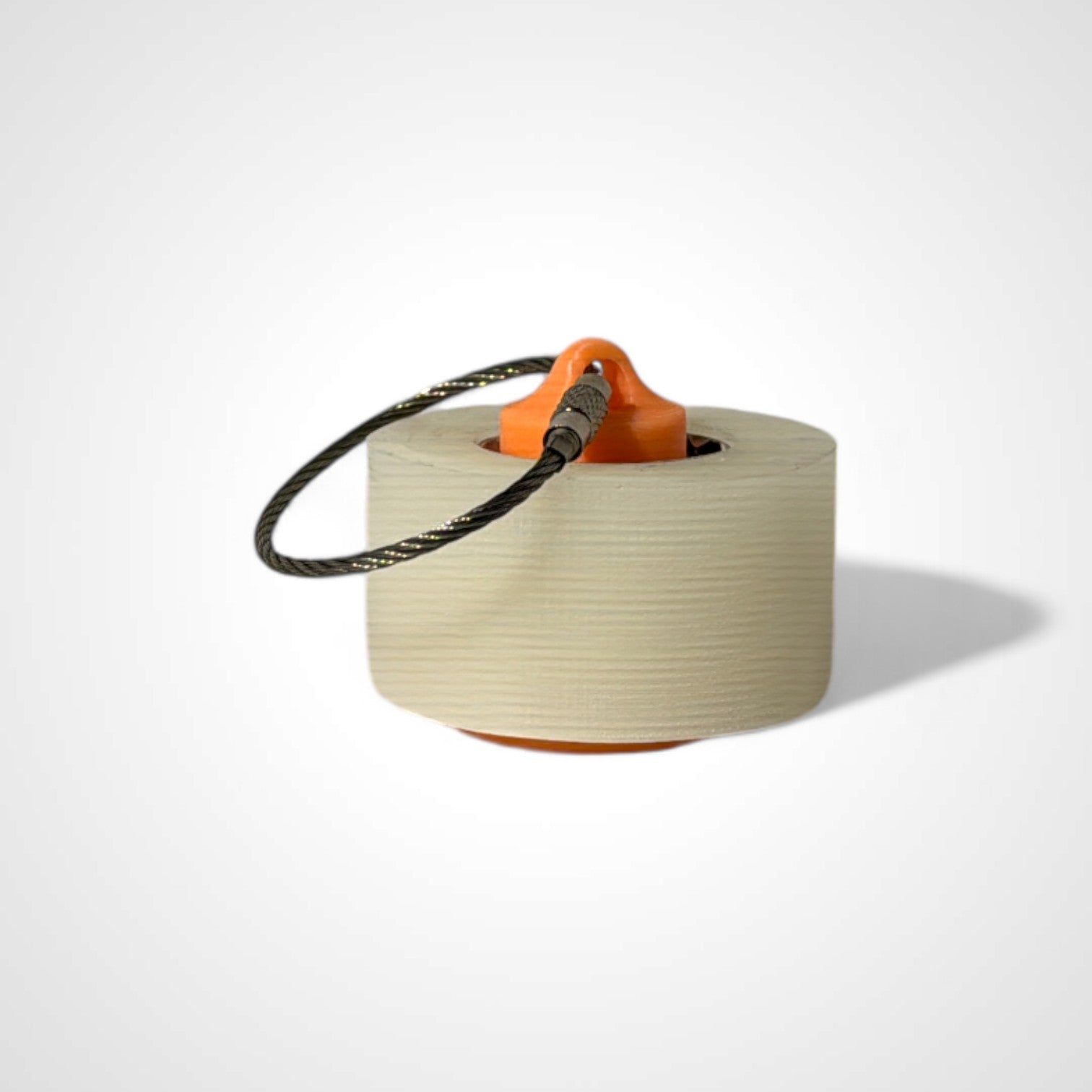 a compact orange glow yellow roll holder 1 inch tall to hold and tape and coban for EMS, paramedics, EMT's, nurses, flightmed, vetmed, and athletic trainers