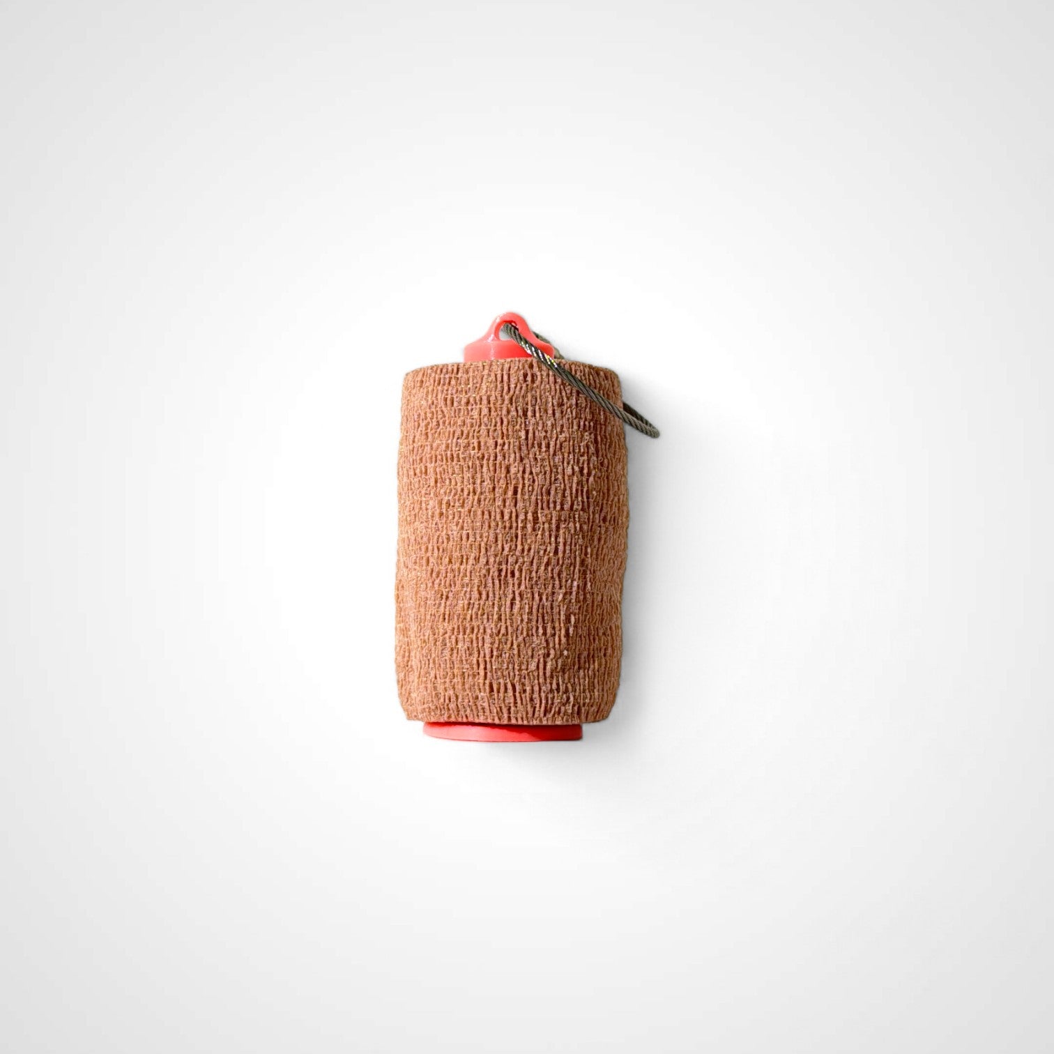 a compact pink glow orange roll holder 3 inches tall to hold and tape and coban for EMS, paramedics, EMT's, nurses, flightmed, vetmed, and athletic trainers