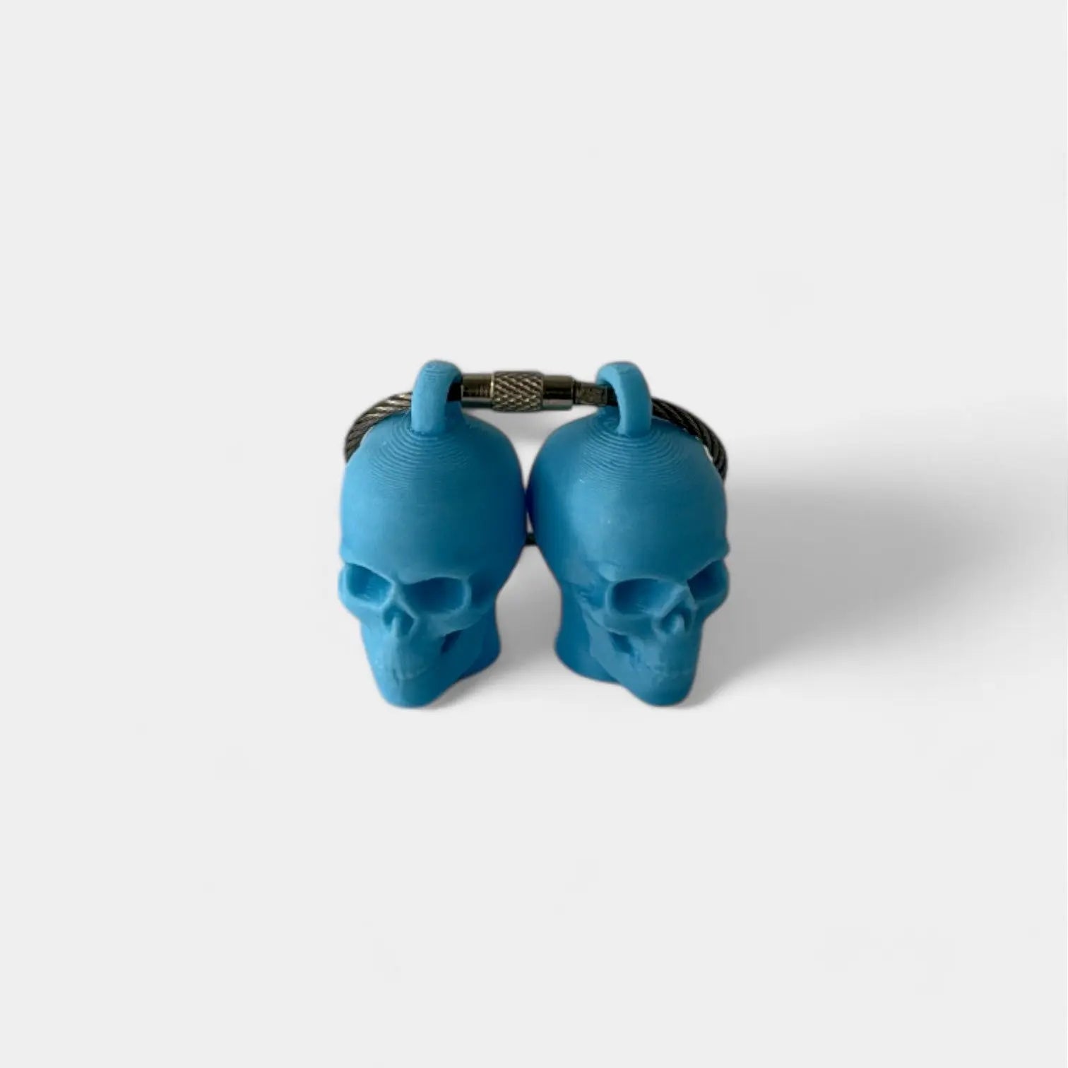 Blue Glow Teal Anatomical Skull Cap Clip 2-pack - Rescue Candy