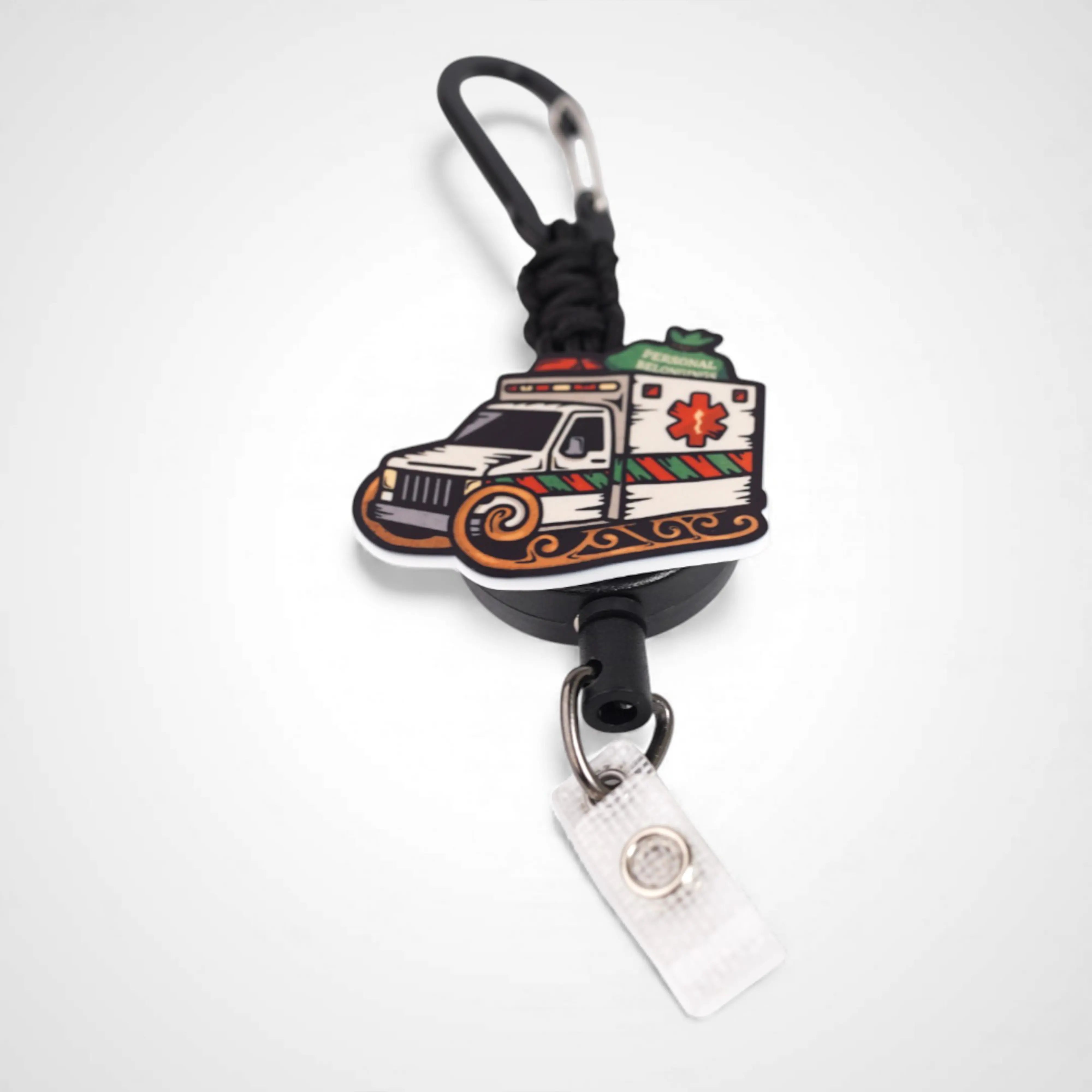 Sleigh Ambulance Badge Reel - Rescue Candy