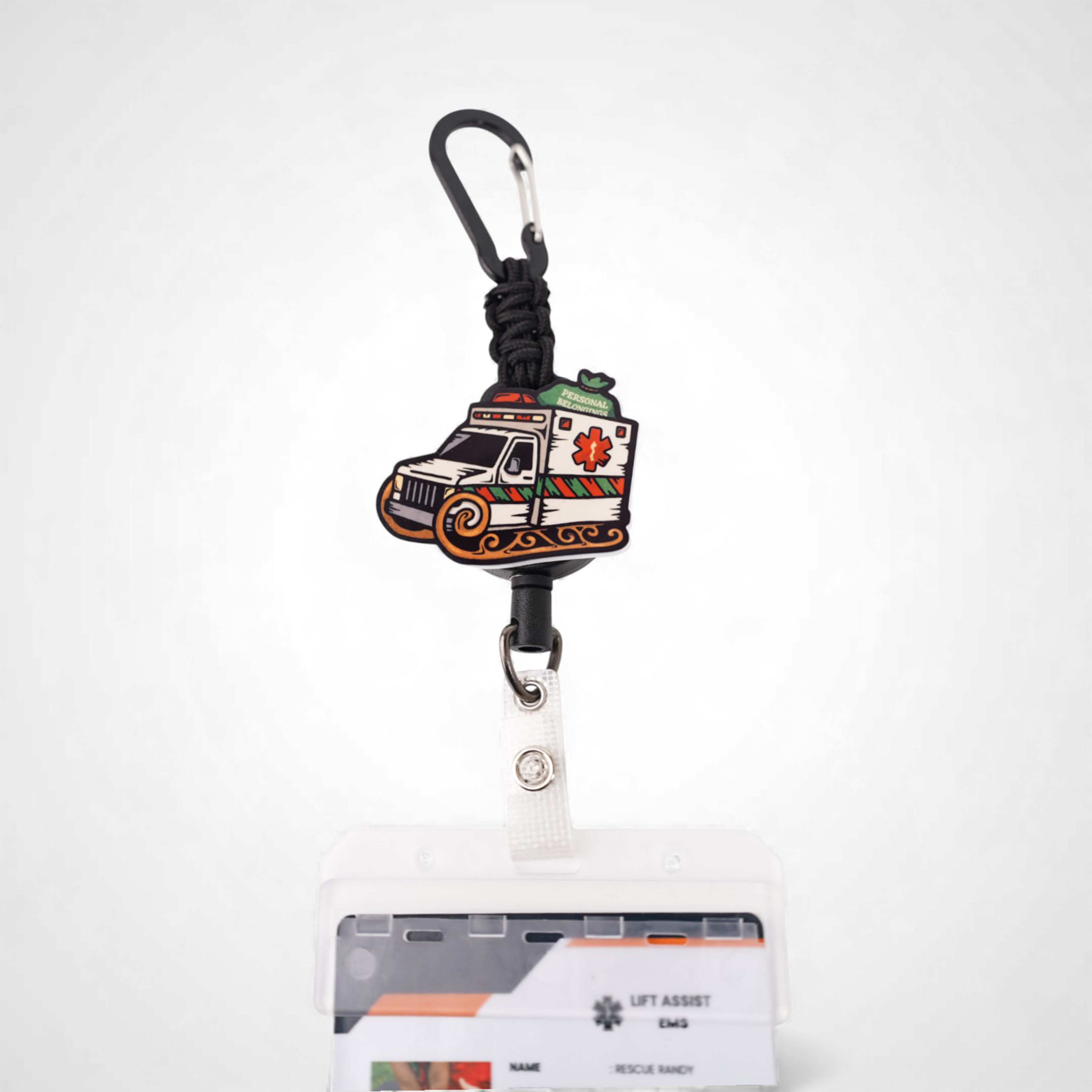 Sleigh Ambulance Badge Reel