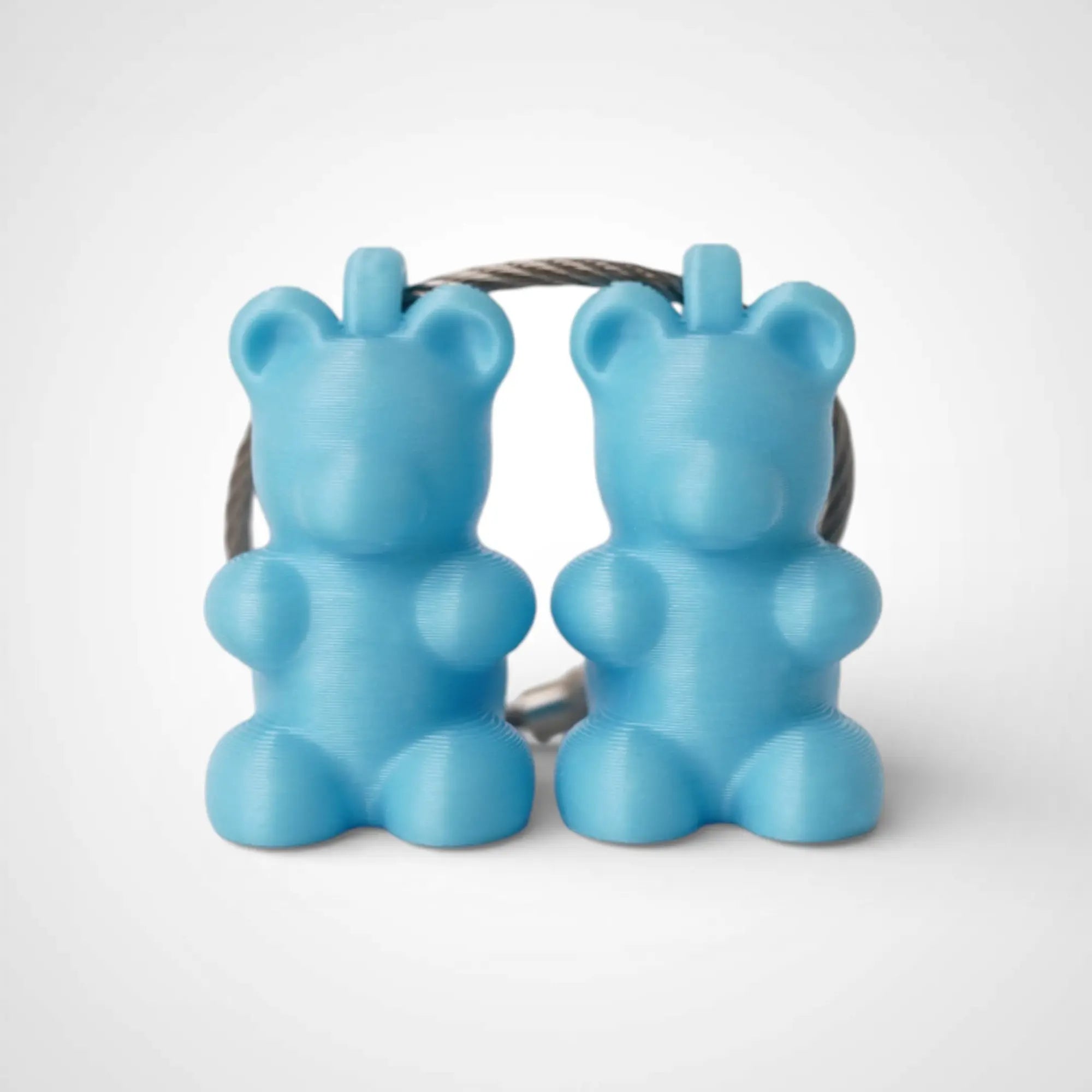 Blue Glow Teal Gummy Bear Cap Clip 2-pack - Rescue Candy
