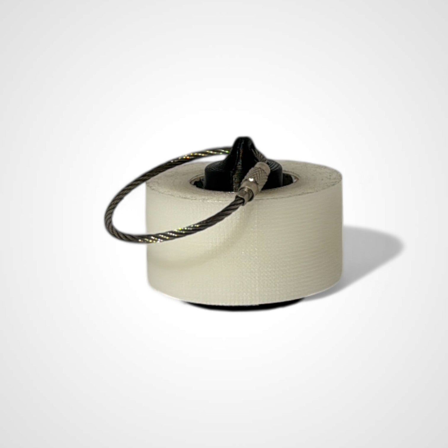 a compact black roll holder 1 inch tall to hold and tape and coban for EMS, paramedics, EMT's, nurses, flightmed, vetmed, and athletic trainers