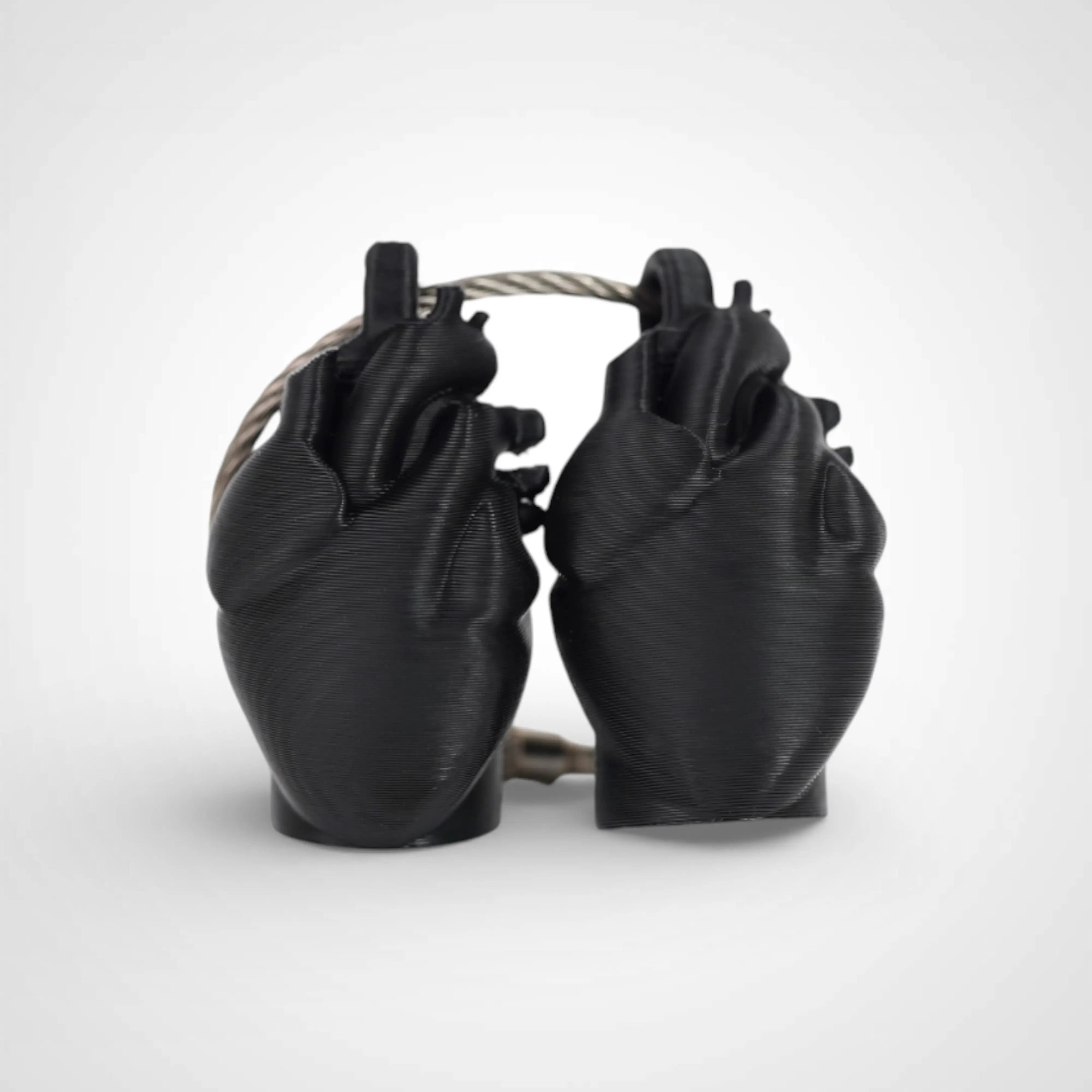 Black Anatomical Heart Cap Clip 2-pack - Rescue Candy