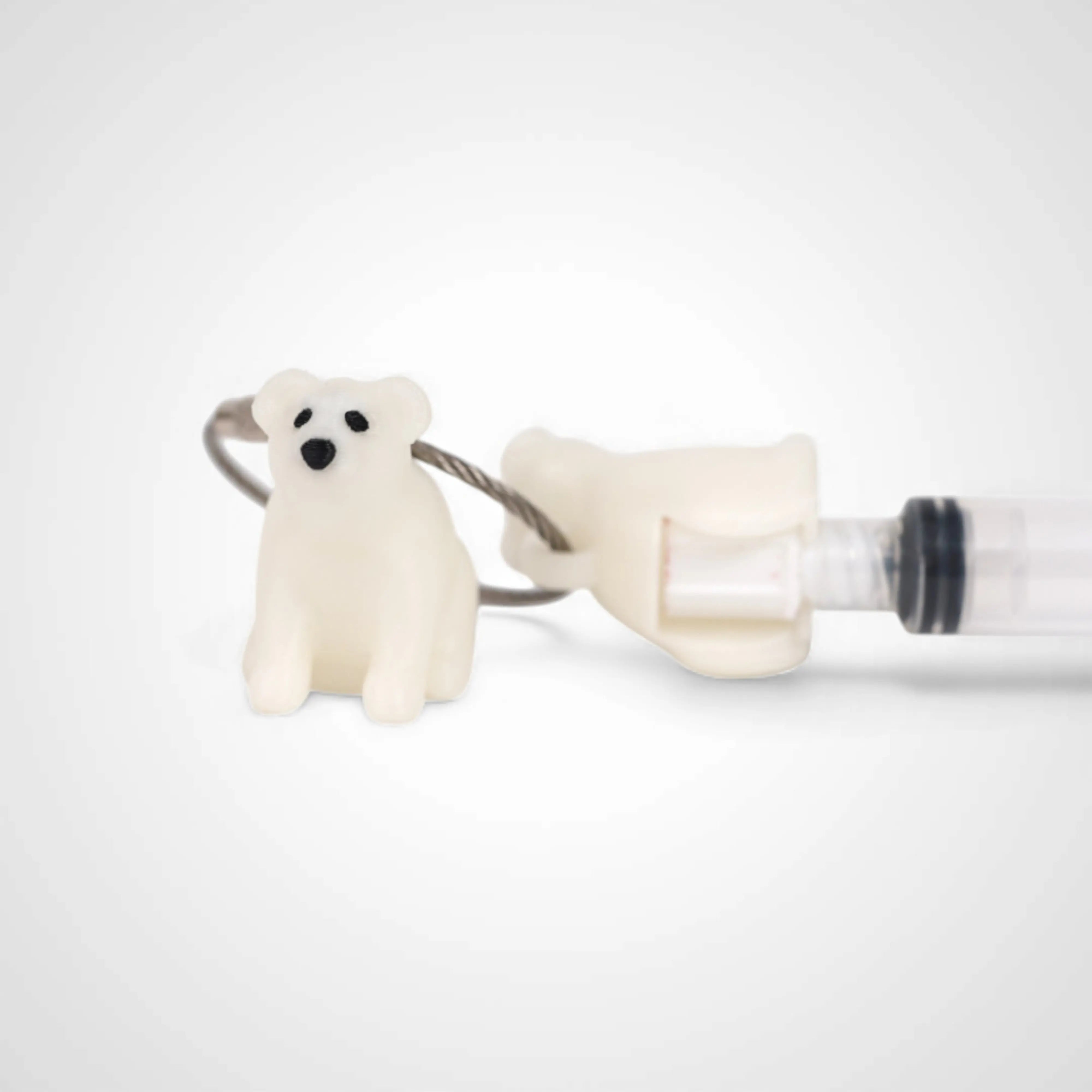 No.368 雫チャーム　ドロップ　2ペア Glow Polar Bear Cap Clip 2-pack - Rescuecandy: Gear for First