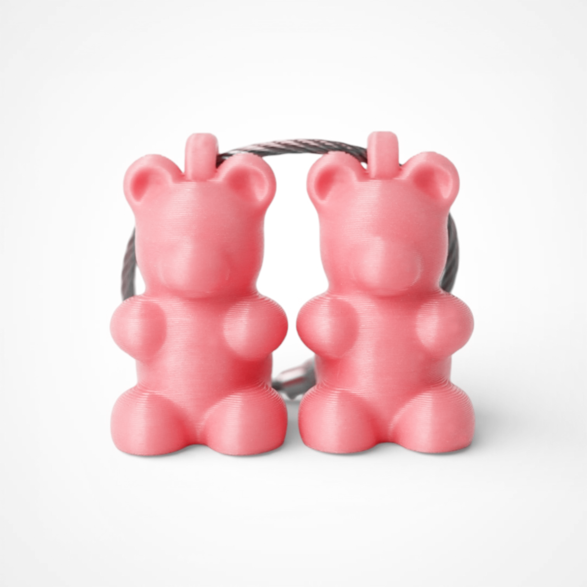 Pink Glow Orange Gummy Bear Cap Clip 2-pack
