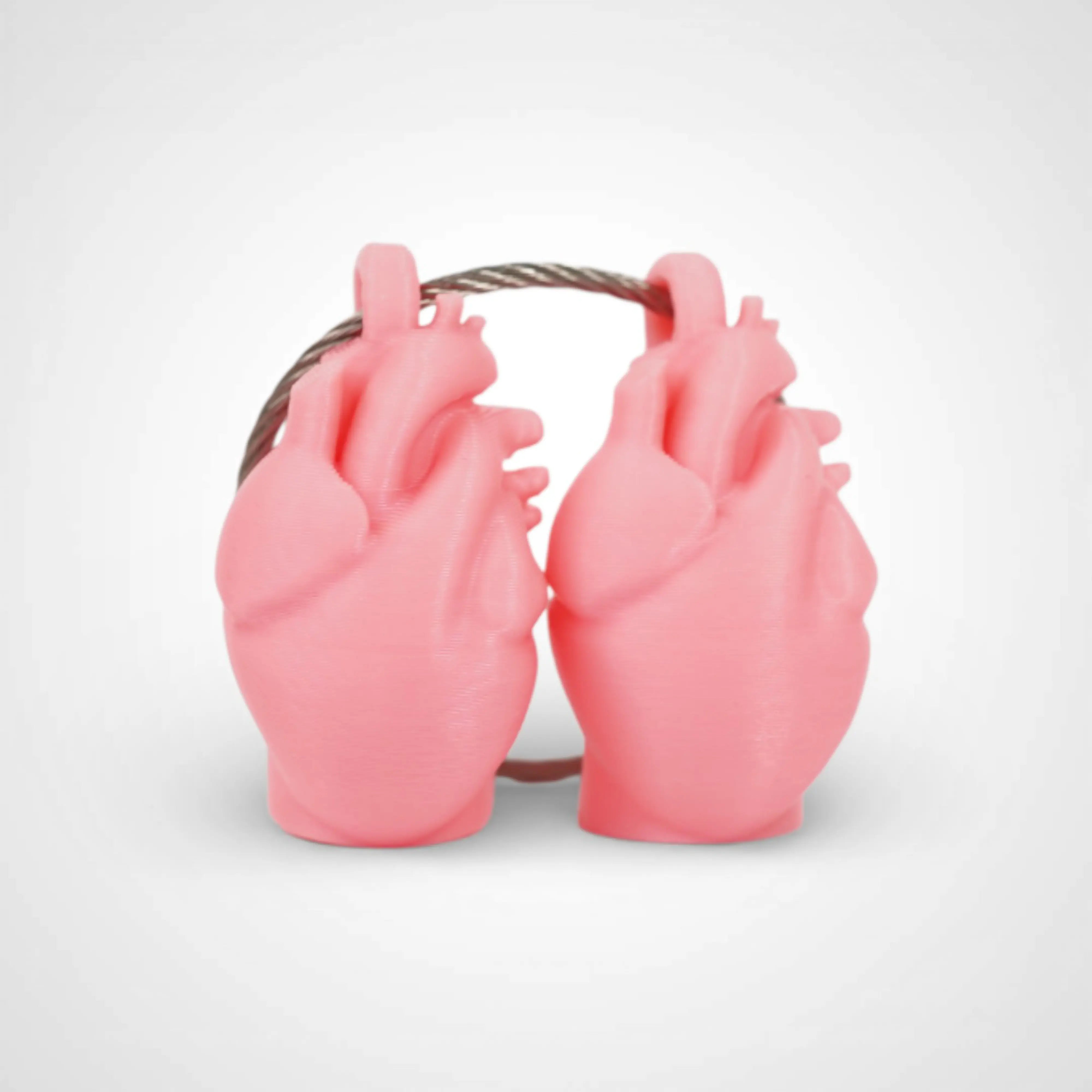 Pink Glow Orange Anatomical Heart Cap Clip 2-pack - Rescue Candy