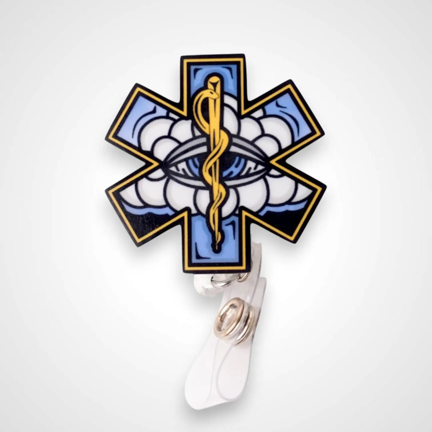 White Cloud Badge Reel - Rescue Candy