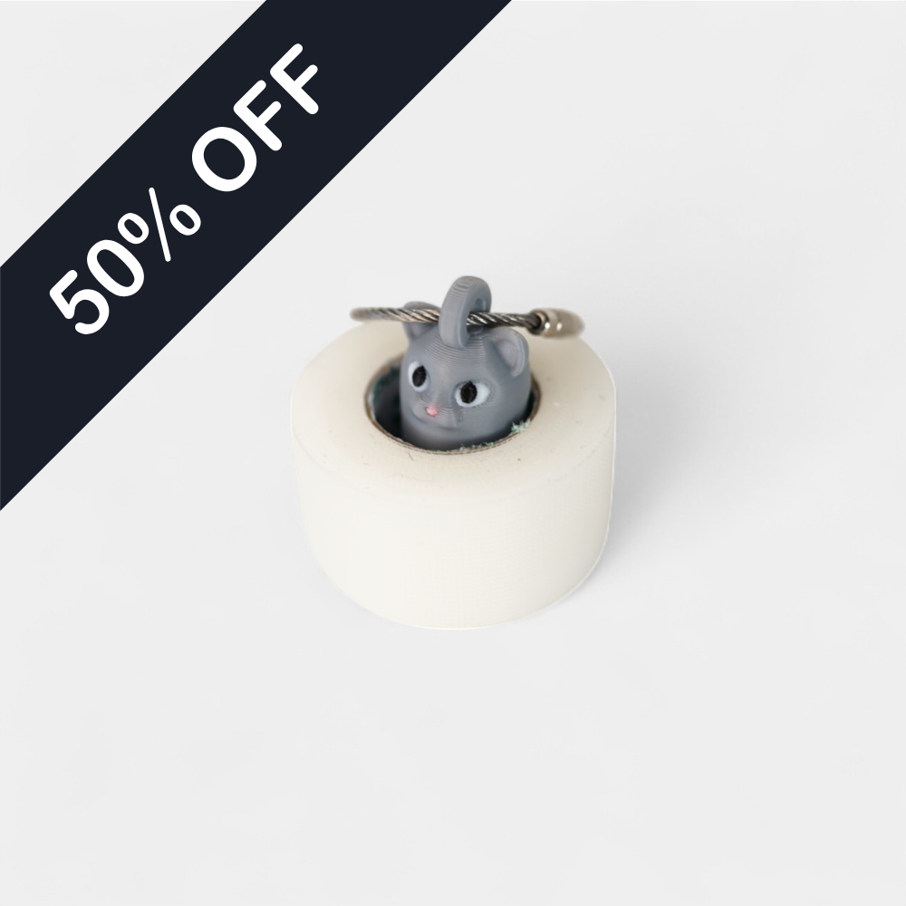 MISPRINT Cat Grey Roll Holder 1-pack