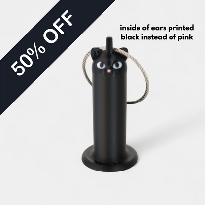 MISPRINT Cat Black Roll Holder 1-pack