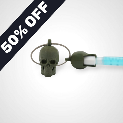 MISPRINT Army Green Anatomical Skull Cap Clip 2-pack