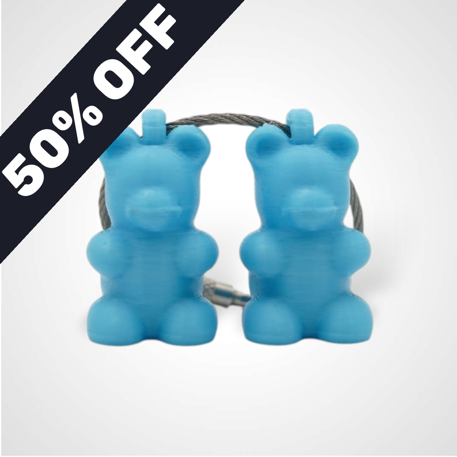 MISPRINT Blue Gummy Bear Cap Clip 2-pack