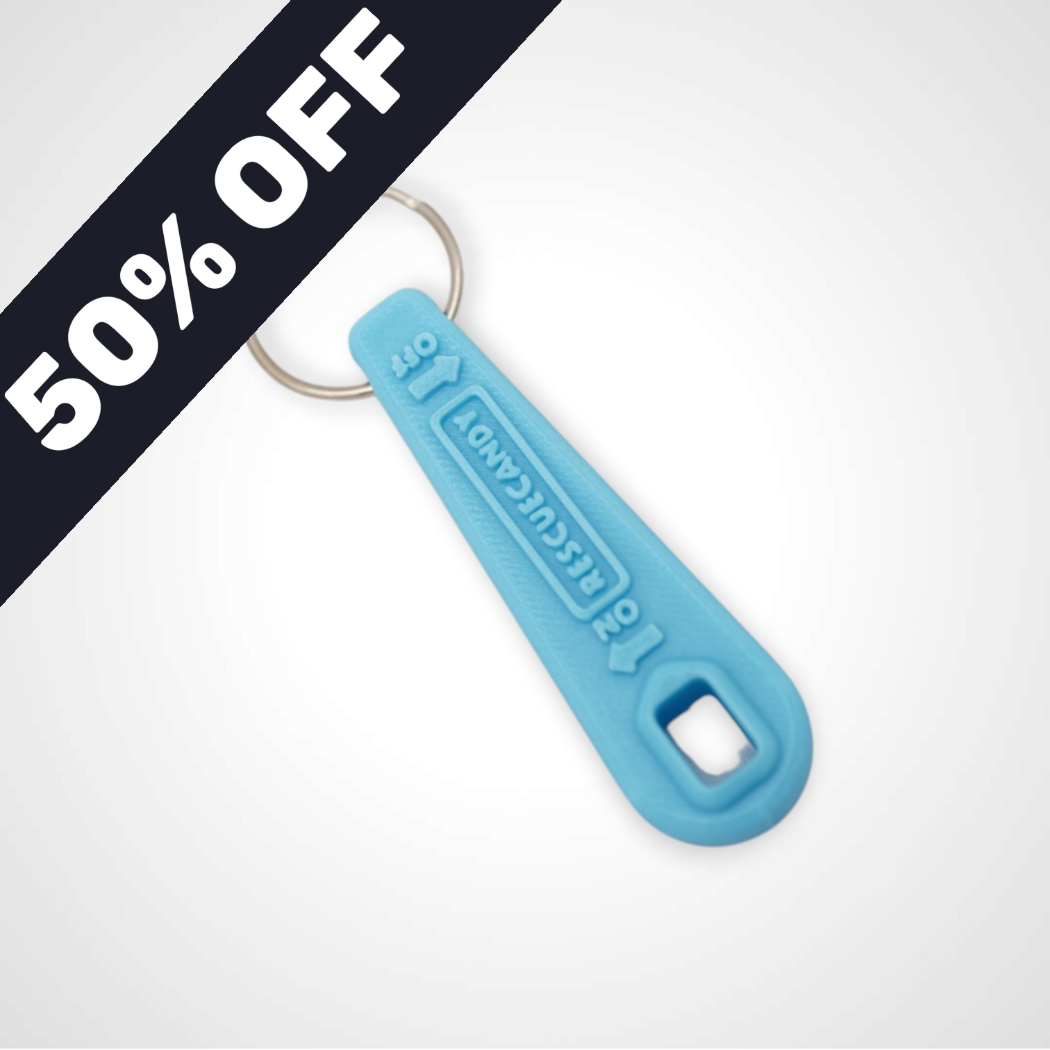 MISPRINT Mini Blue Glow Teal Oxygen Wrench