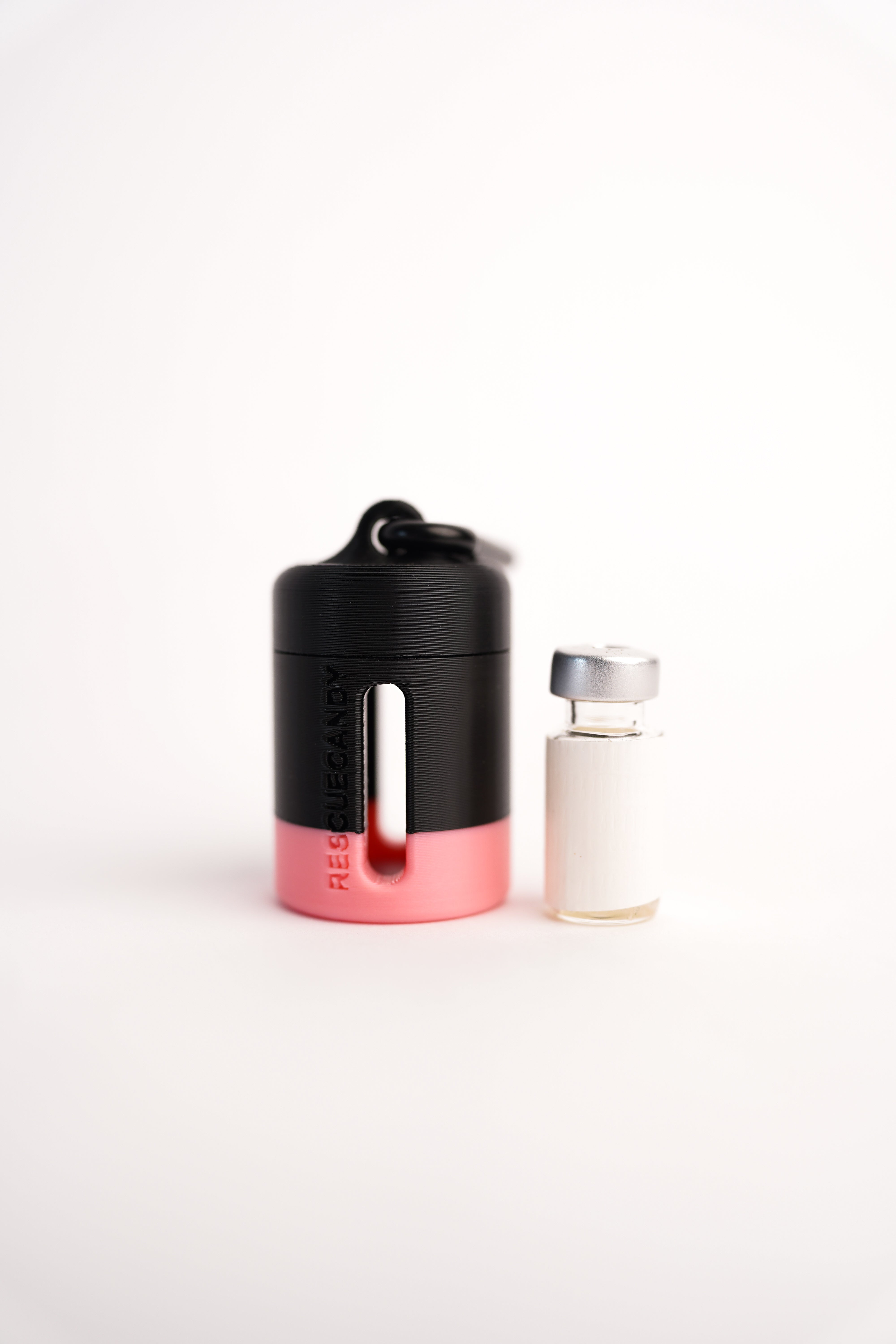 Black Glow Pink Stripe Vial Vault