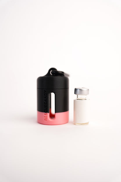Black Glow Pink Stripe Vial Vault
