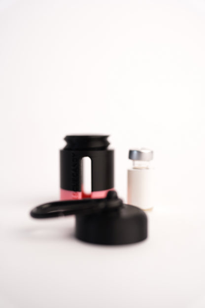 Black Glow Pink Stripe Vial Vault
