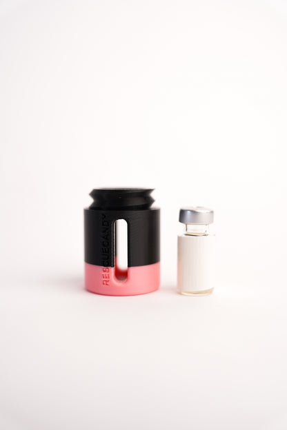 Black Glow Pink Stripe Vial Vault