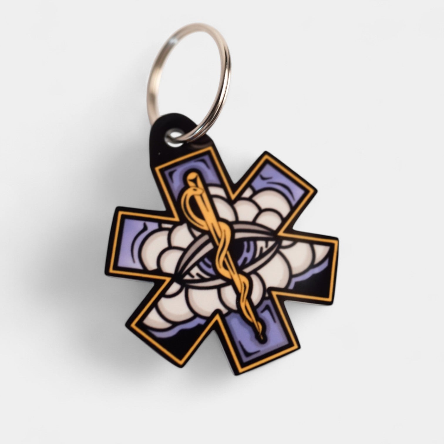 White Cloud Keychain
