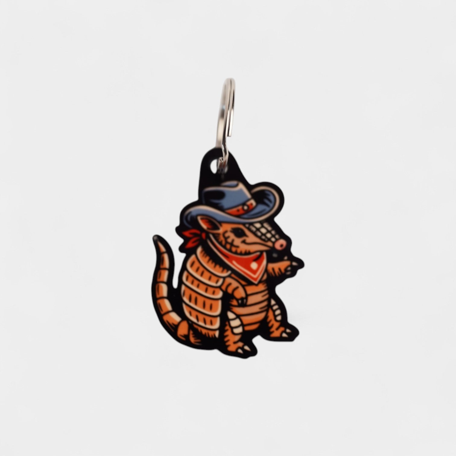 Cowboy Armadillo Keychain