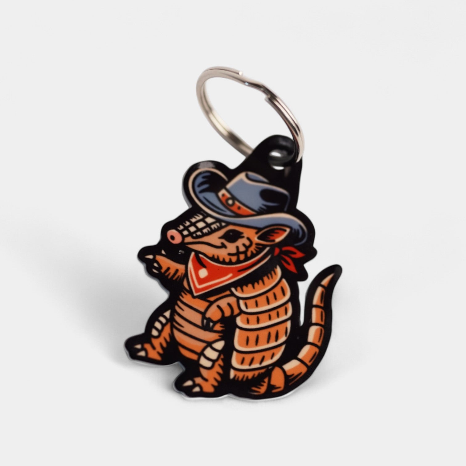 Cowboy Armadillo Keychain