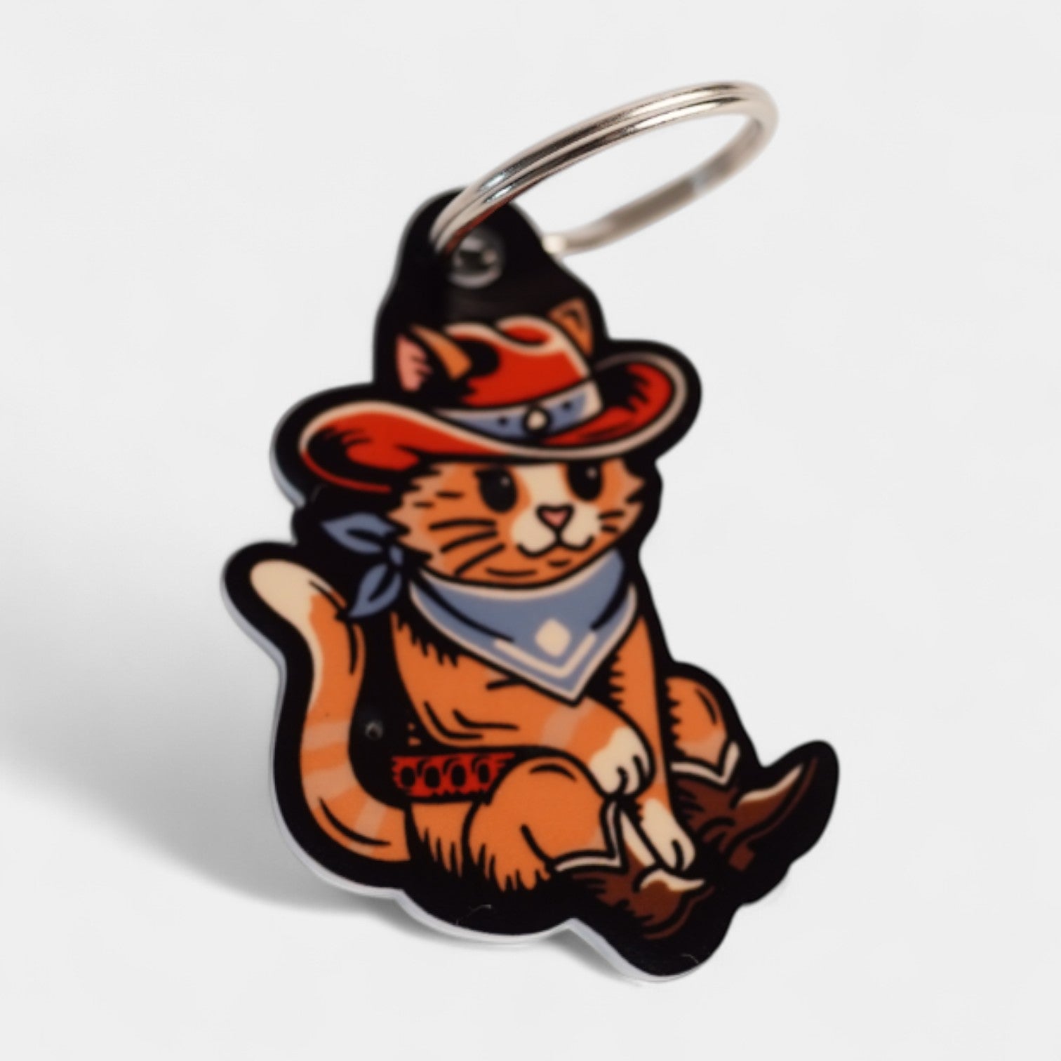 Cowboy Cat Keychain
