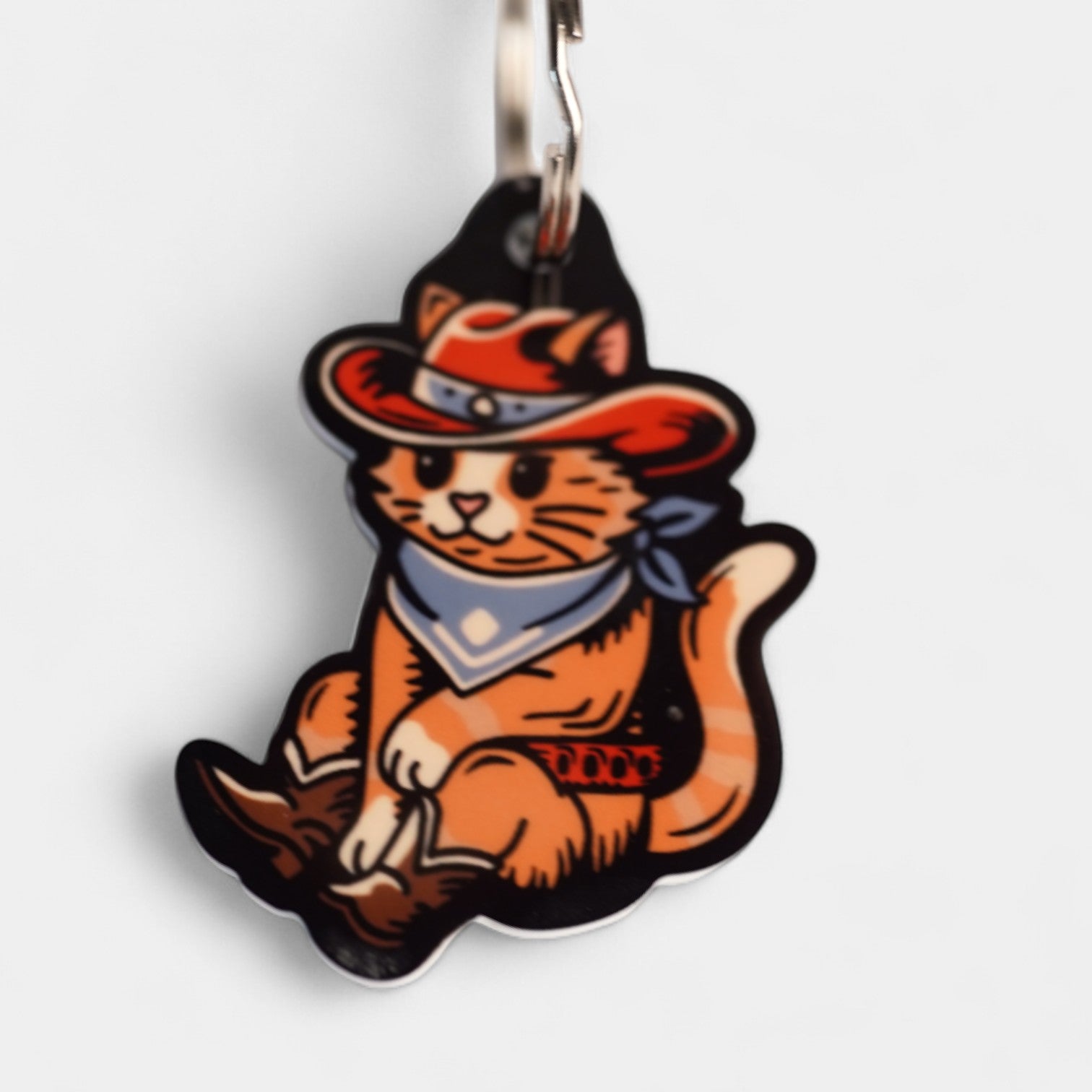 Cowboy Cat Keychain