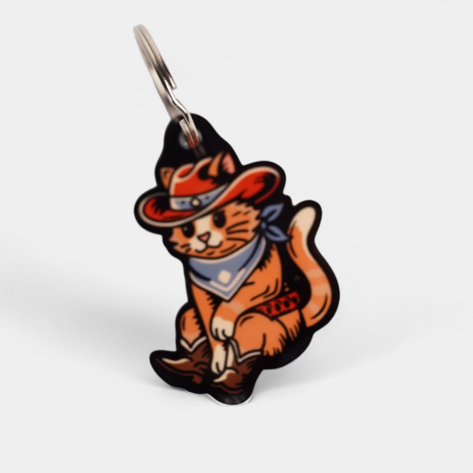 Cowboy Cat Keychain