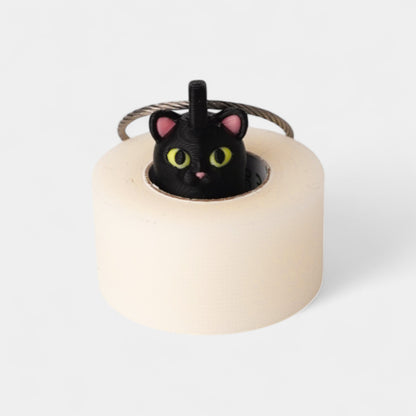 Cat Black Roll Holder 1-pack