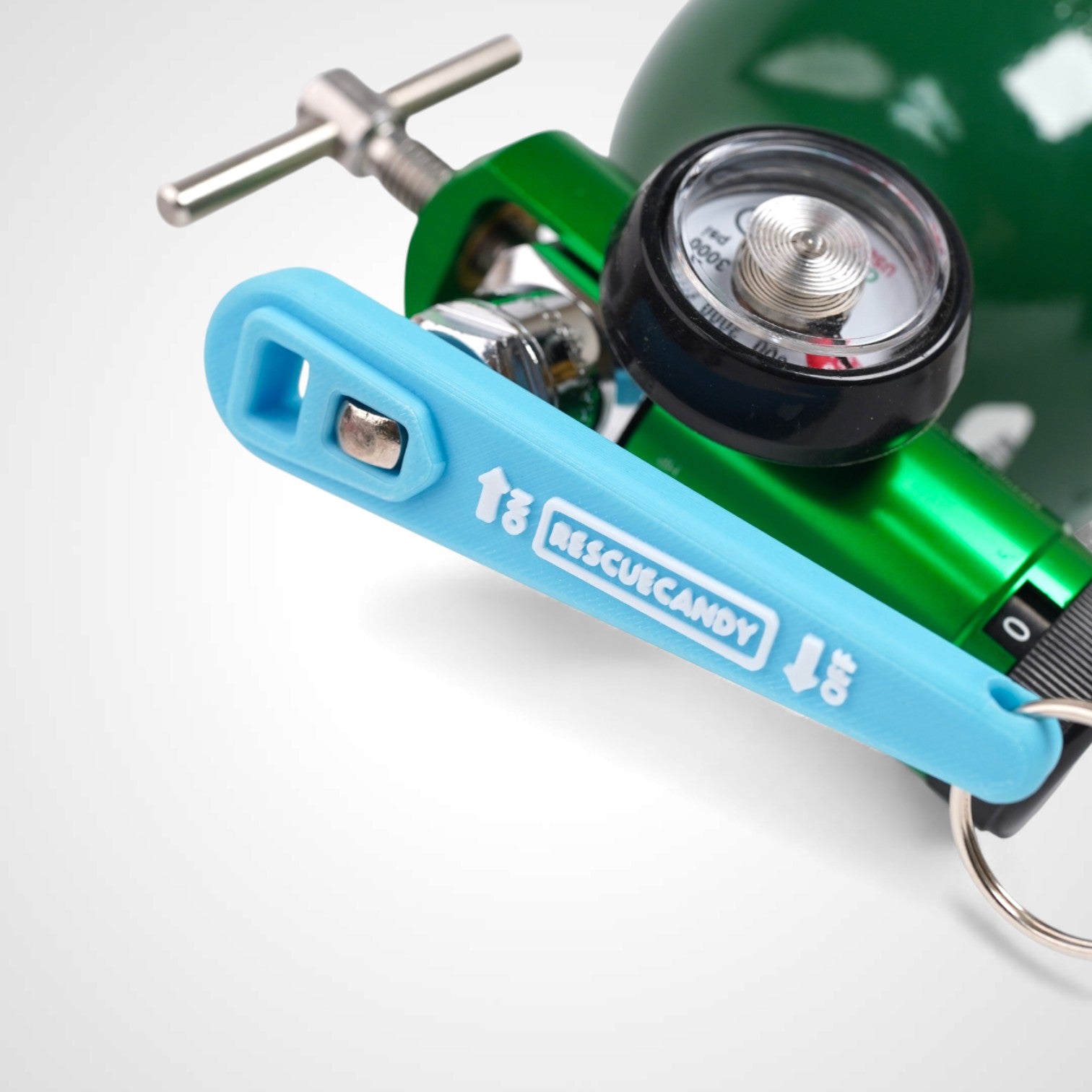 Blue Glow Teal Oxygen Wrench