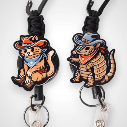 Cowboy Armadillo Badge Reel - Rescue Candy