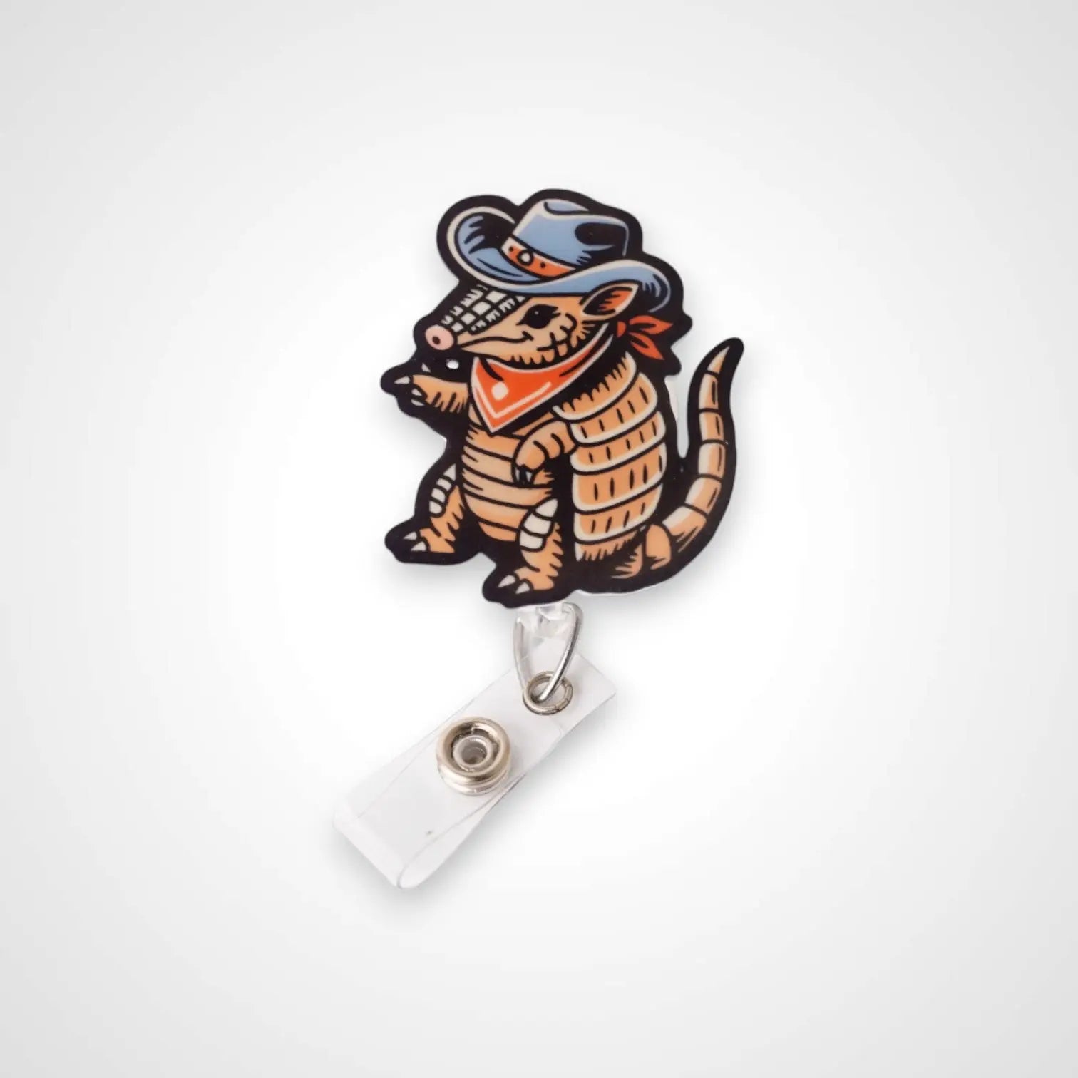 Cowboy Armadillo Badge Reel - Rescue Candy