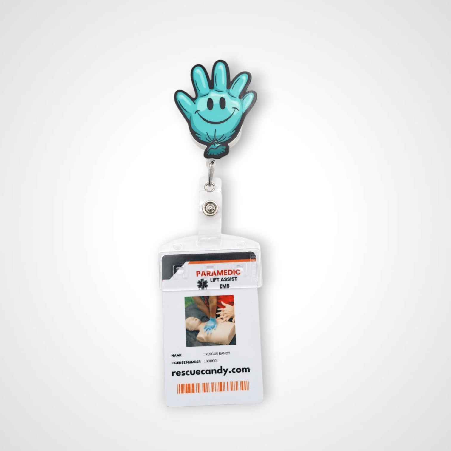 Happy Glove Badge Reel - Rescuecandy: Gear for First Responders
